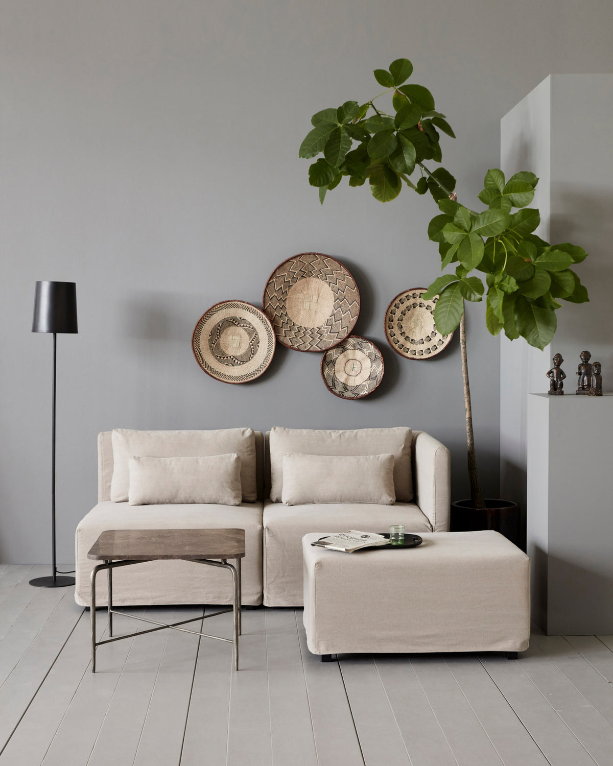 Körbe, Tonga in Natur präsentiert im Onlineshop von KAQTU Design AG. Aufbewahrungskorb ist von House Doctor