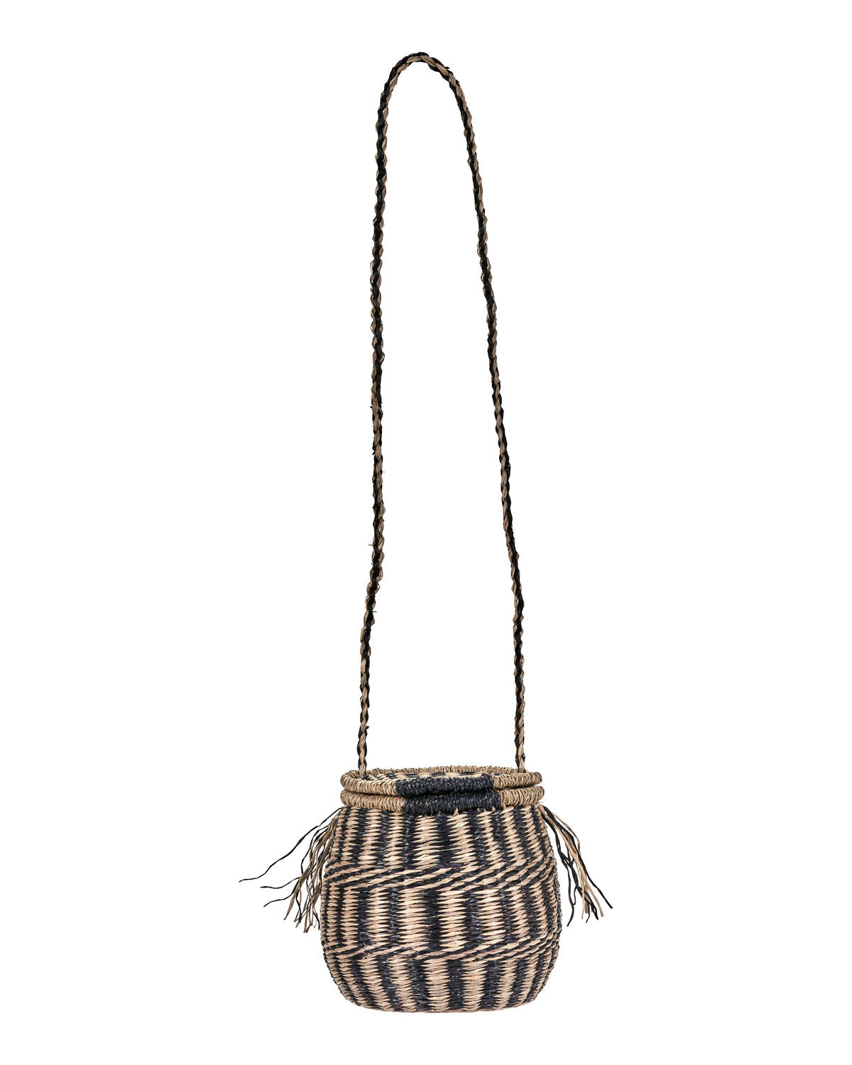 Aufbewahrungskorb, HDIsa, Natur;Schwarz in Natur, Schwarz präsentiert im Onlineshop von KAQTU Design AG. Aufbewahrungskorb ist von House Doctor