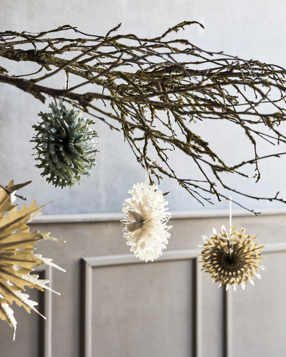 Papierfächer, HDFold, Gold in Gold präsentiert im Onlineshop von KAQTU Design AG. Weihnachtszubehör ist von House Doctor