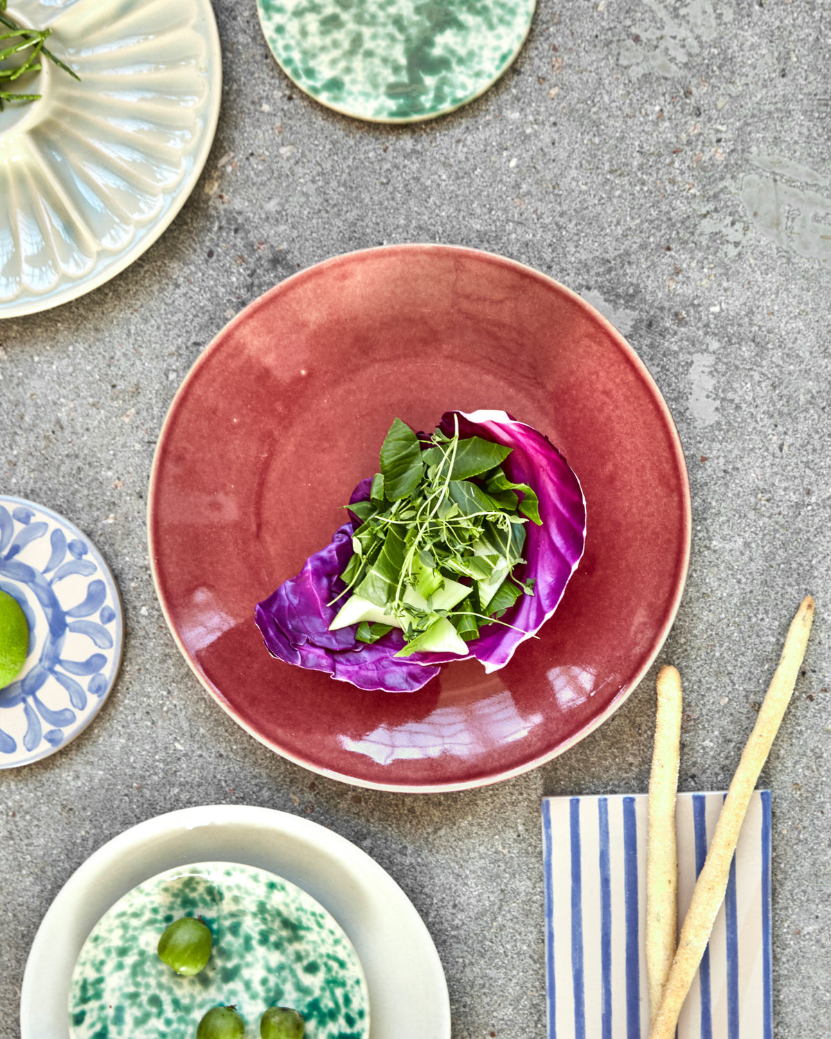 Teller, HDDiva, Rot in Rot präsentiert im Onlineshop von KAQTU Design AG. Teller ist von House Doctor
