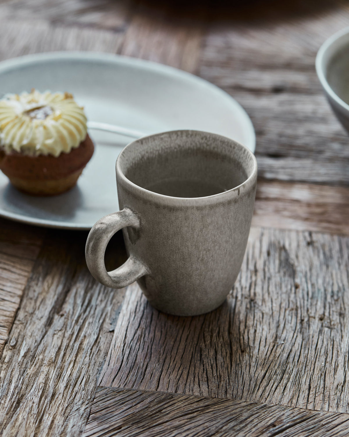 Tasse, HDMore, Grau in Grau präsentiert im Onlineshop von KAQTU Design AG. Tasse ist von House Doctor