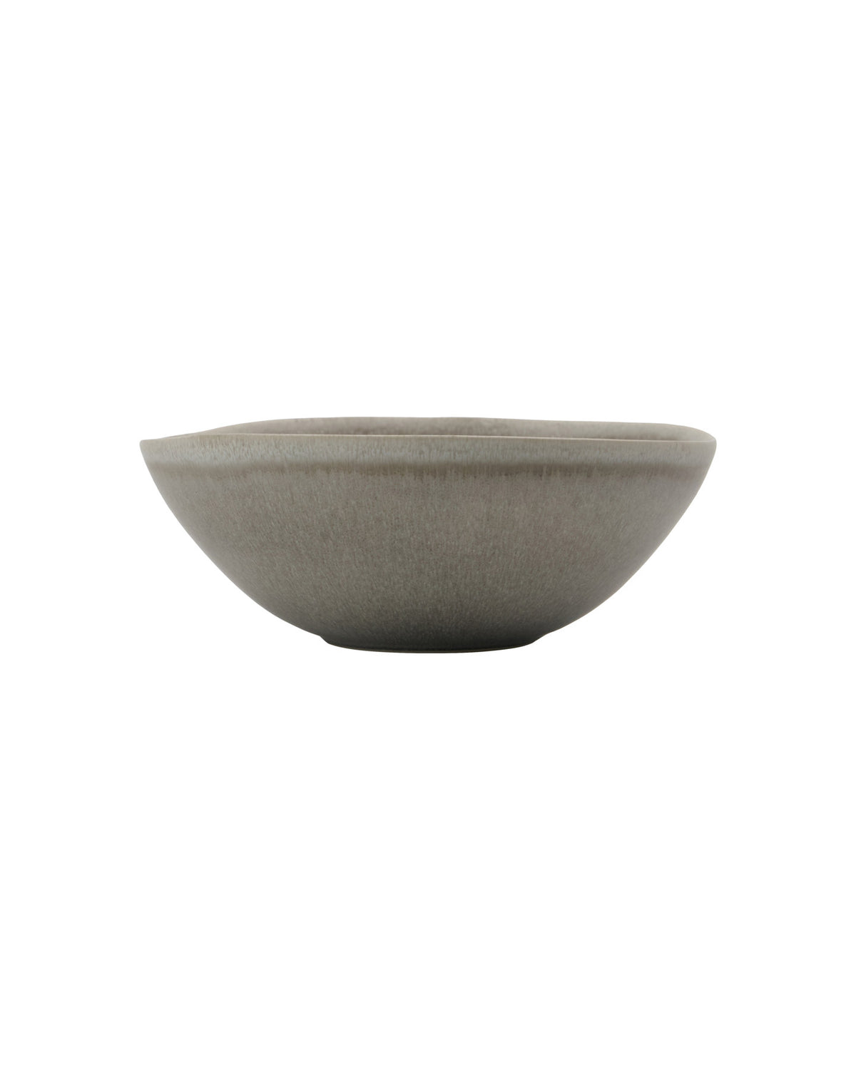 Graue Schüssel der Serie HDMore von House Doctor aus Steinzeug mit mattem Finish, runde Form, Durchmesser 20cm, Höhe 7.5cm, nicht backofengeeignet.