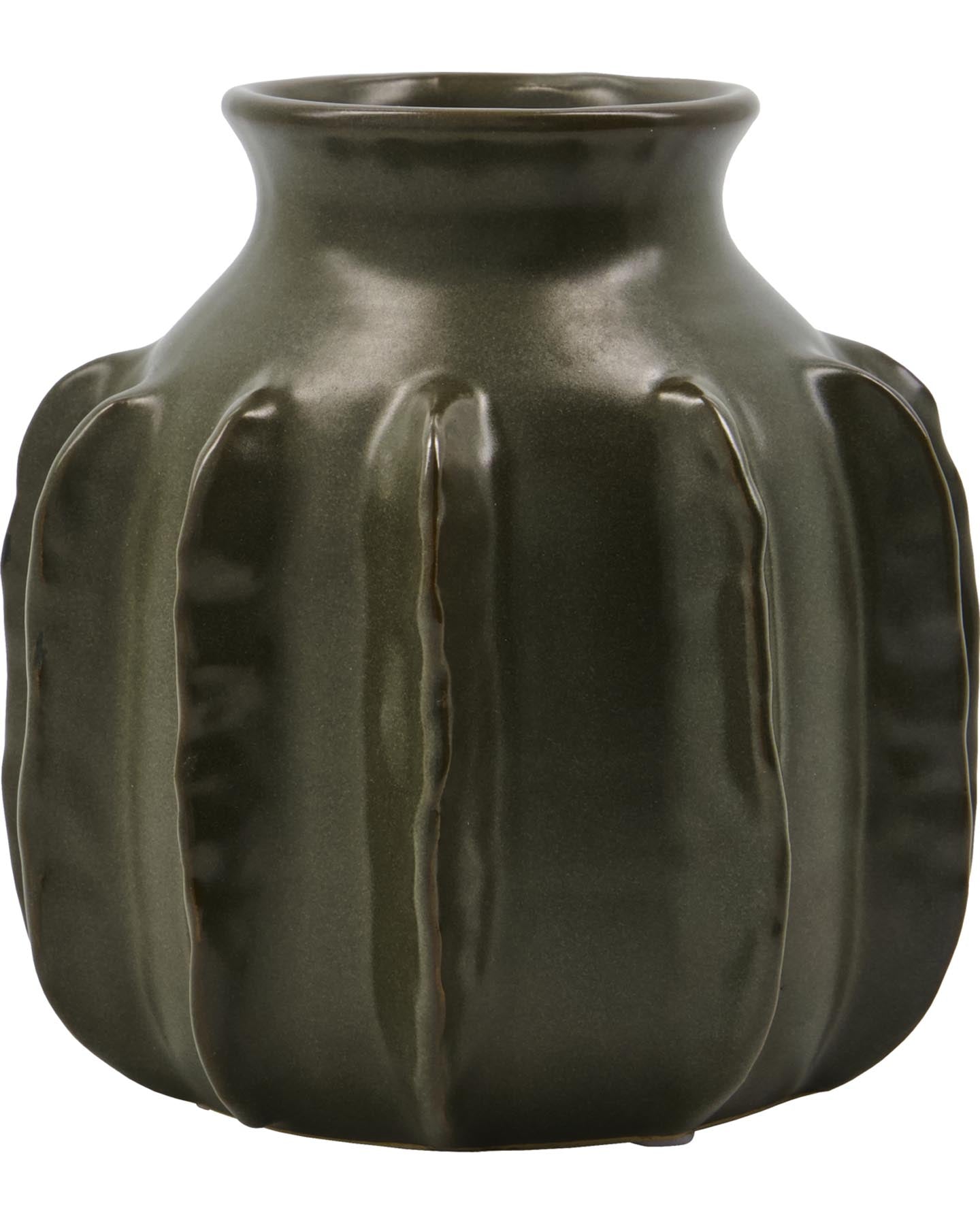 Verleihen Sie Ihrem Zuhause mit der dunkelgrünen Vase HDCactus von House Doctor einen Hauch von Natur und Stil – ein handgefertigtes Meisterwerk!