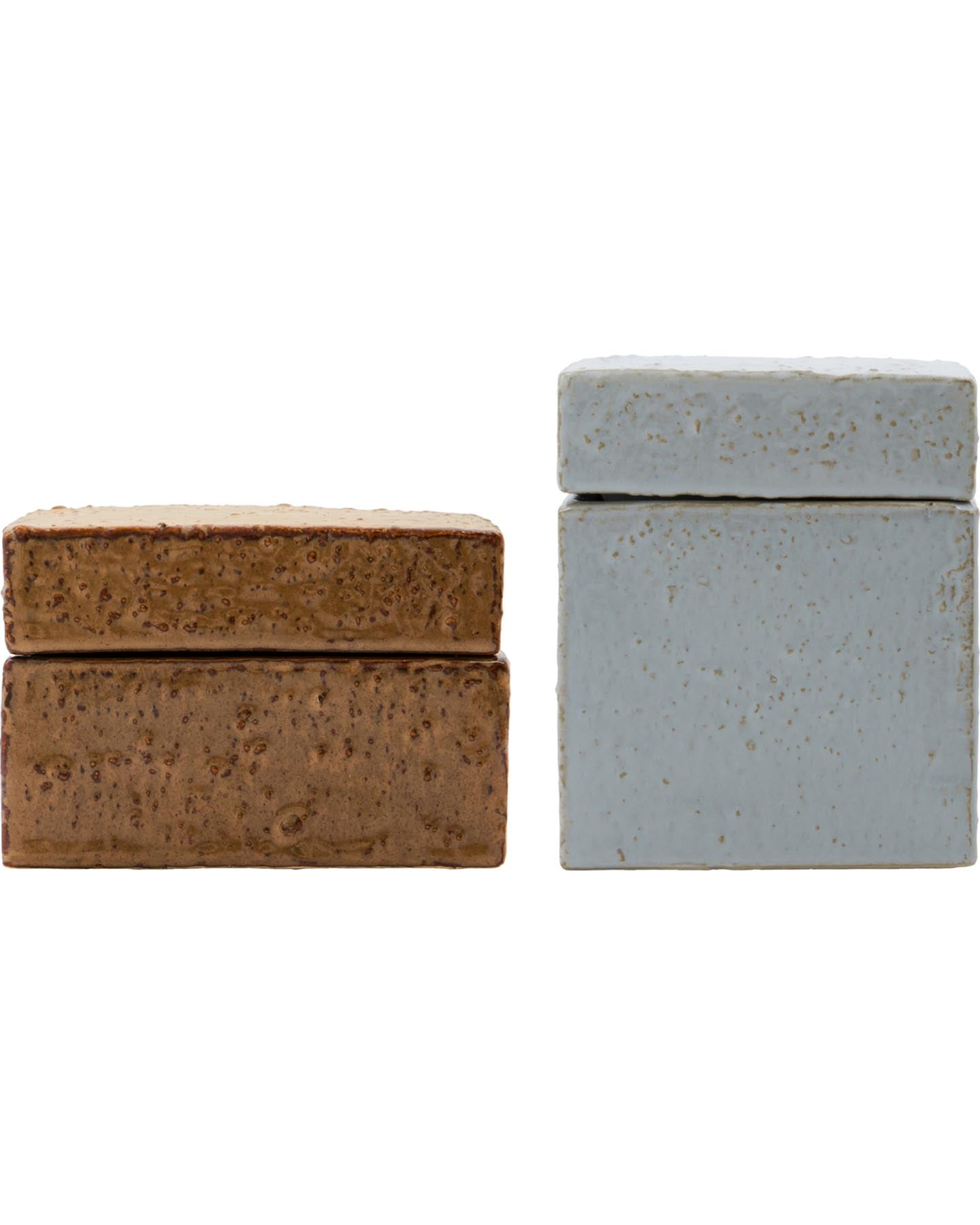 Aufbewahrungsschachteln, HDTreasure, Braun;Hellblau in Braun, Hellblau präsentiert im Onlineshop von KAQTU Design AG. Aufbewahrungsbehälter ist von House Doctor