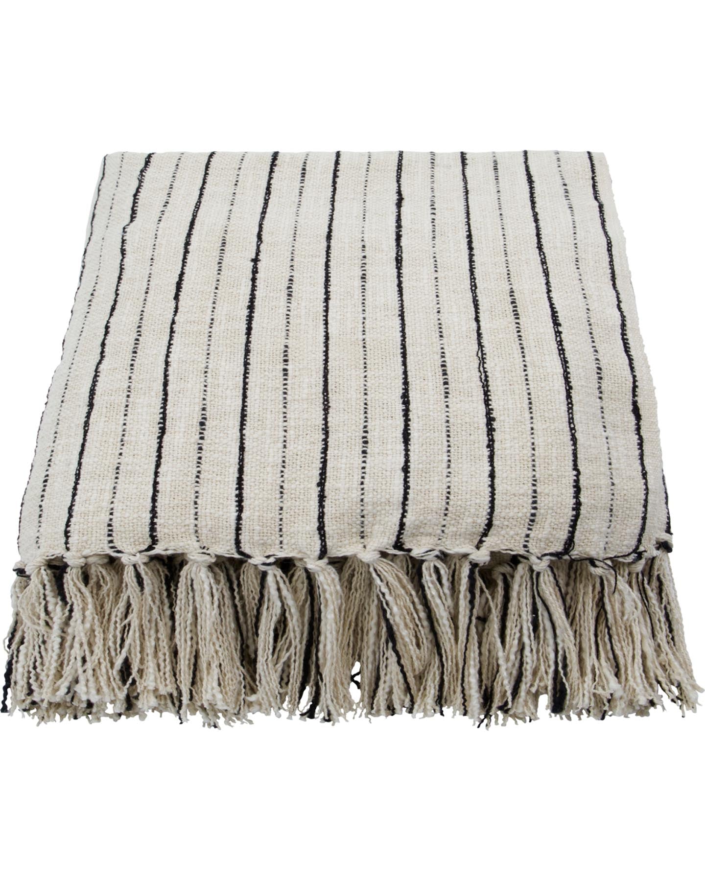 Decke, HDLines, Schwarz;Off-White in Schwarz, Off-White präsentiert im Onlineshop von KAQTU Design AG. Wolldecke ist von House Doctor