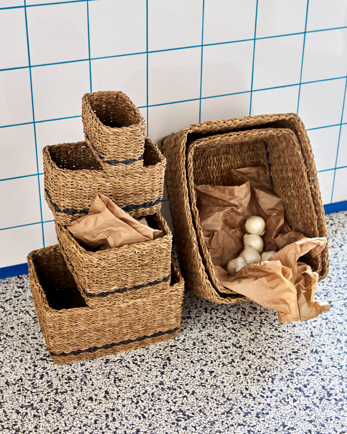 Aufbewahrungskorb, HDSquares, Natur in Natur präsentiert im Onlineshop von KAQTU Design AG. Aufbewährungskörbe ist von House Doctor