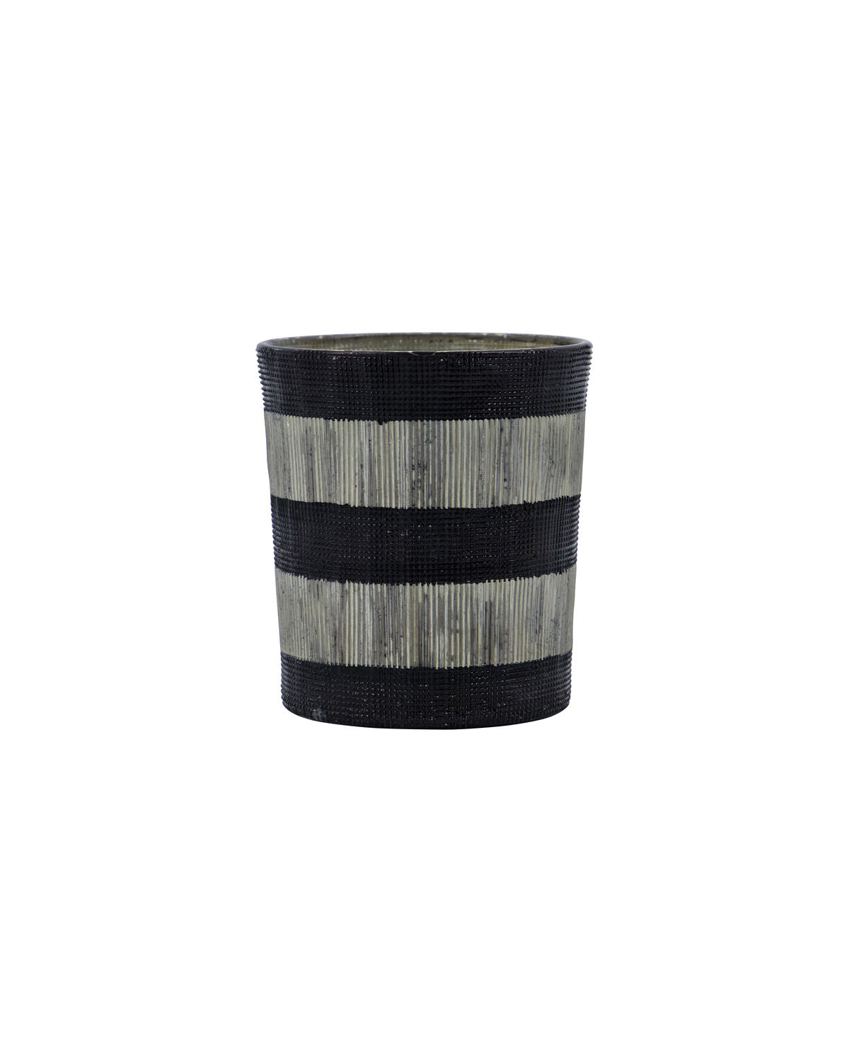 Teelichthalter, HDStripe, Schwarz;Off-White in Schwarz, Off-White präsentiert im Onlineshop von KAQTU Design AG. Kerzenständer ist von House Doctor