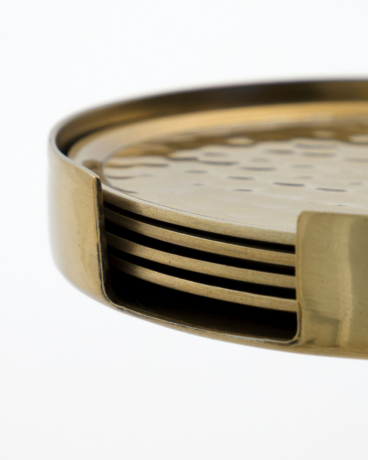 Coasters, HDHammer, Gold in Gold präsentiert im Onlineshop von KAQTU Design AG. Weinzubehör ist von House Doctor