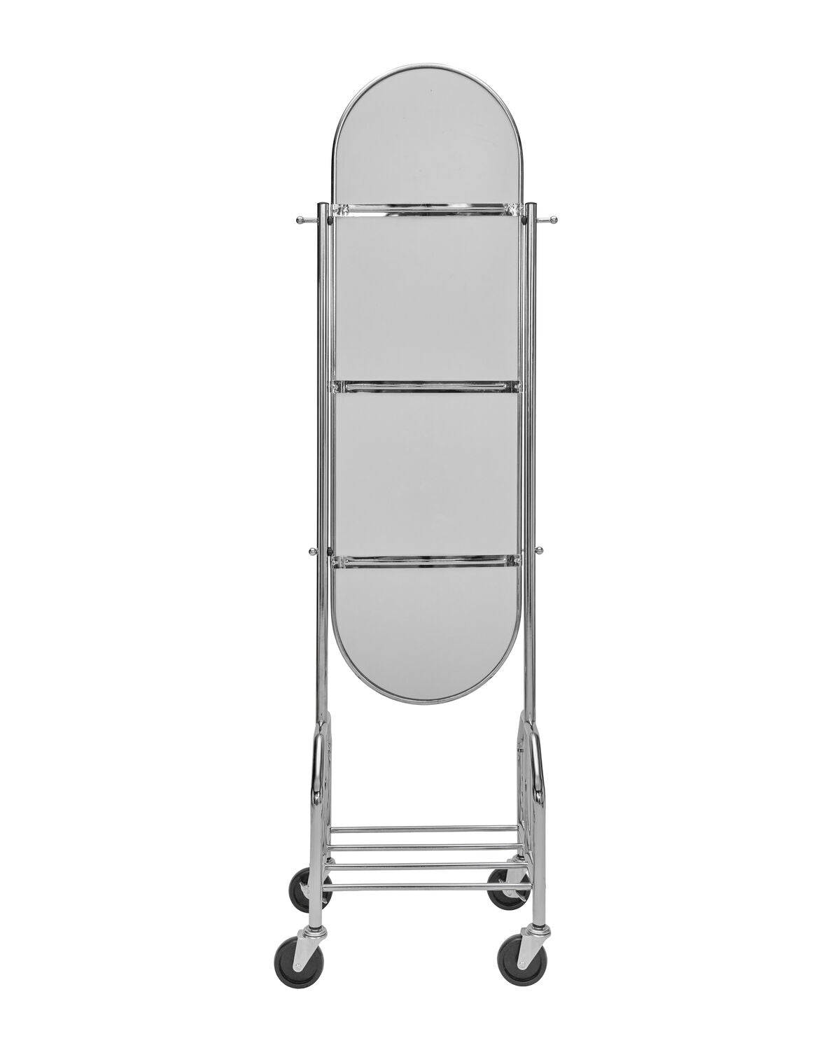 Eleganter Bodenspiegel mit glänzendem Silber-Finish von House Doctor, ideal für moderne Innenräume und stilvolle Akzente.