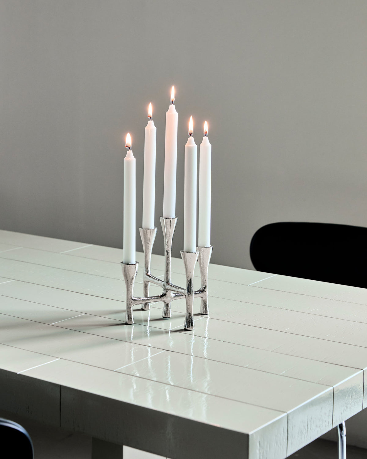 Kerzenständer, HDTristy, Silber-Finish in Silver finish präsentiert im Onlineshop von KAQTU Design AG. Kerzenständer ist von House Doctor
