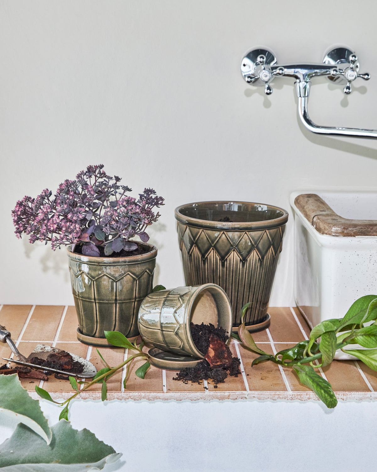 Blumentopf, HDCora, Grau in Grey präsentiert im Onlineshop von KAQTU Design AG. Blumentopf ist von House Doctor