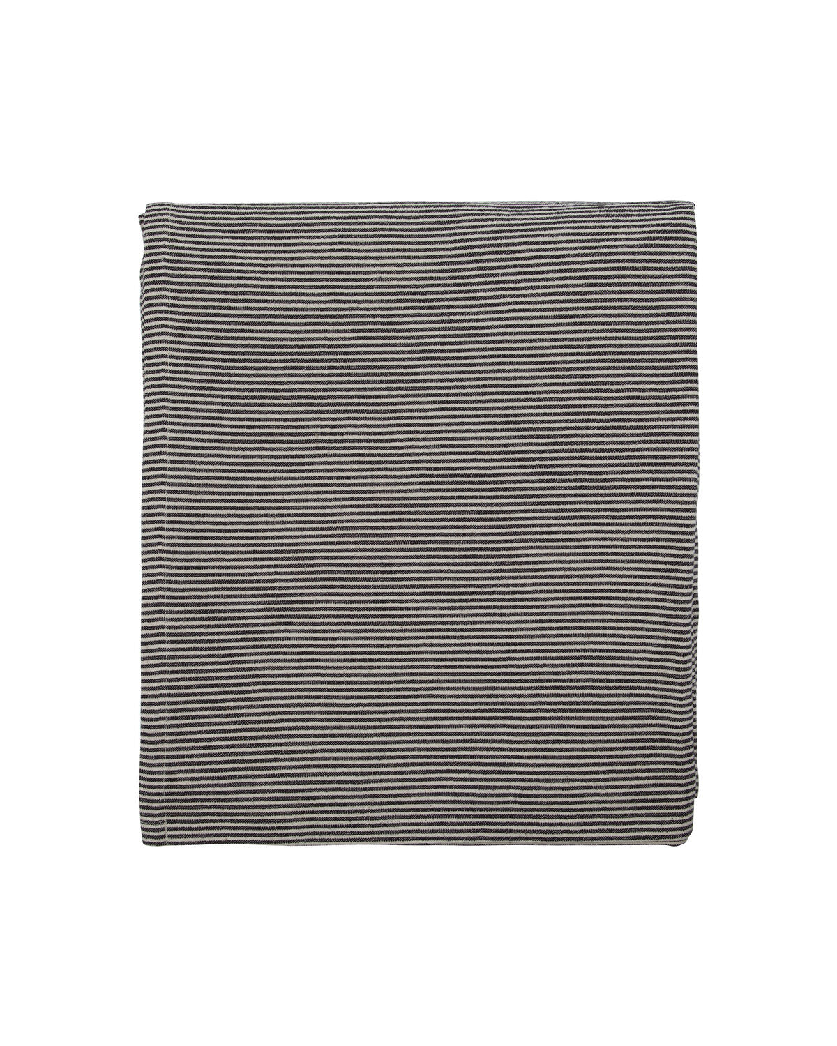 Elegante Tischdecke HDBlock in harmonischen Sand- und Schwarznuancen, ideal für stilvolle Tischdekorationen und besondere Anlässe.