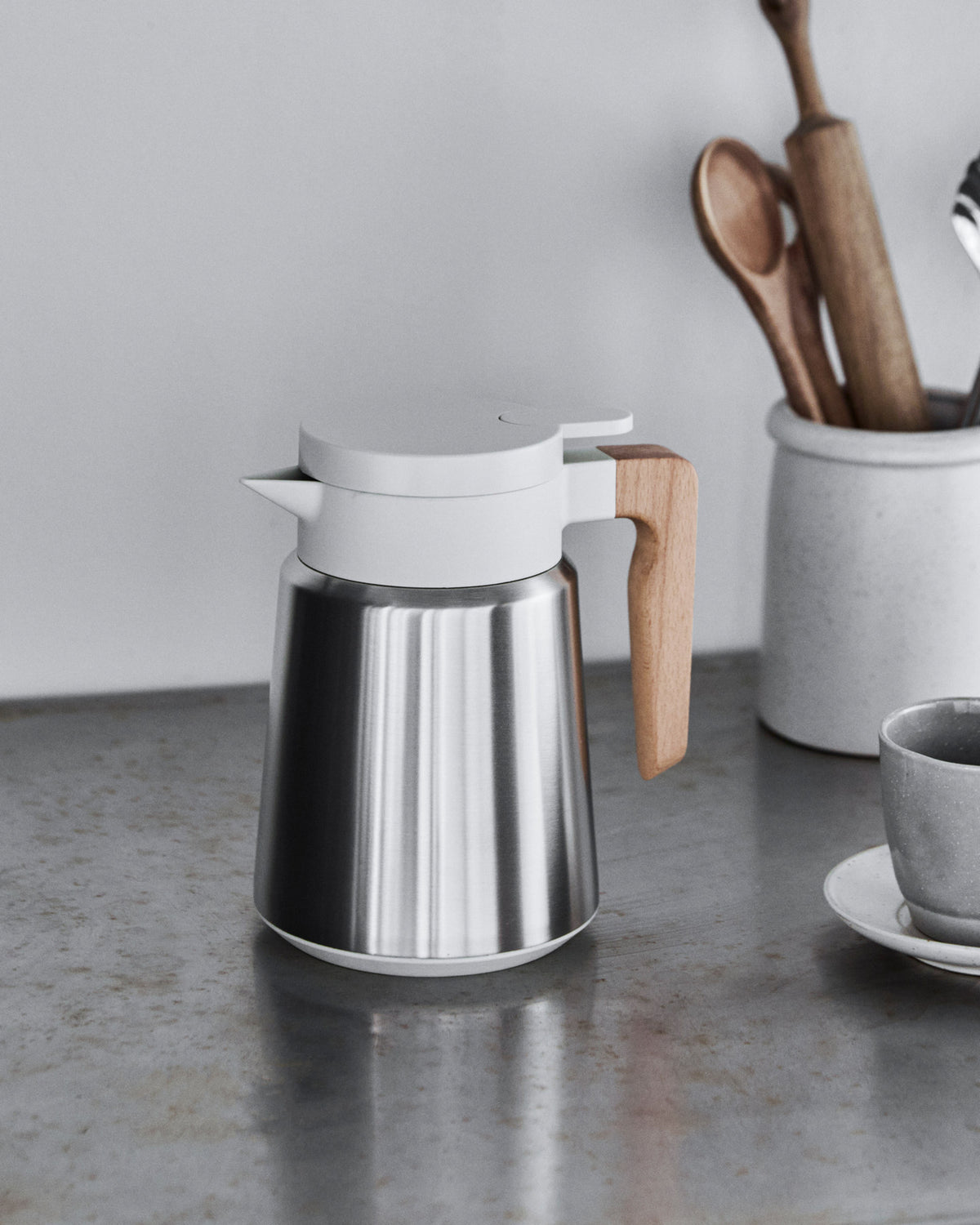 Thermoskanne, HDCole, Silber, Off-White in Silver präsentiert im Onlineshop von KAQTU Design AG. Krug ist von House Doctor