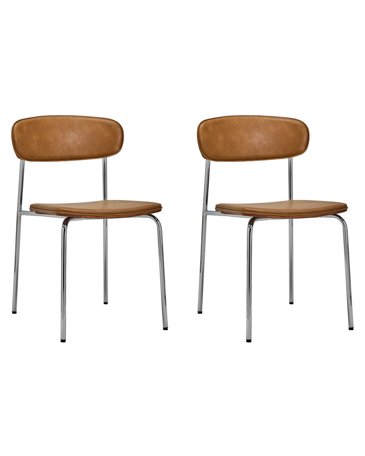 Stuhl, HDPova, Kognak, Crome in Cognac präsentiert im Onlineshop von KAQTU Design AG. Stuhl ist von House Doctor