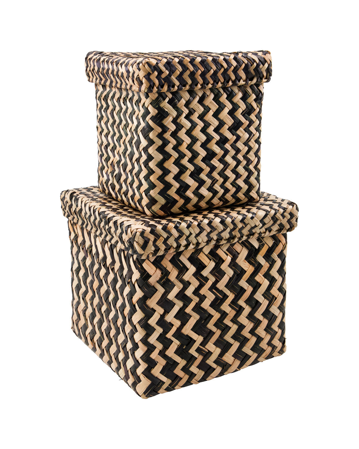 Aufbewahrungsschachteln, HDOllie, Schwarz, Natur in Black präsentiert im Onlineshop von KAQTU Design AG. Aufbewahrungsboxen ist von House Doctor