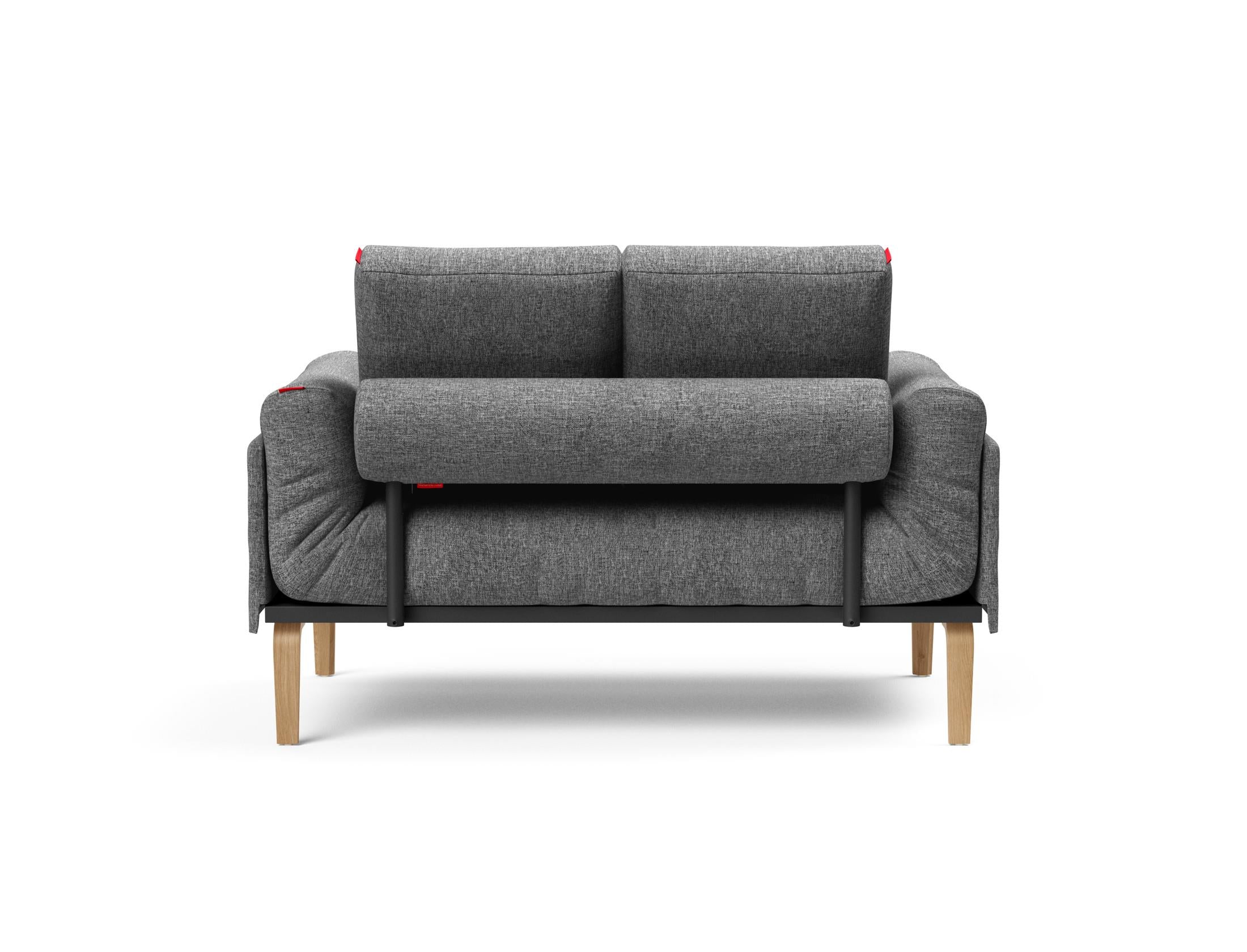 Erleben Sie das Rollo Bow Klappsofa 80 von Innovation Living – ein stilvolles, anpassbares Möbelstück, ideal für kompakte Wohnräume und optimalen Komfort.