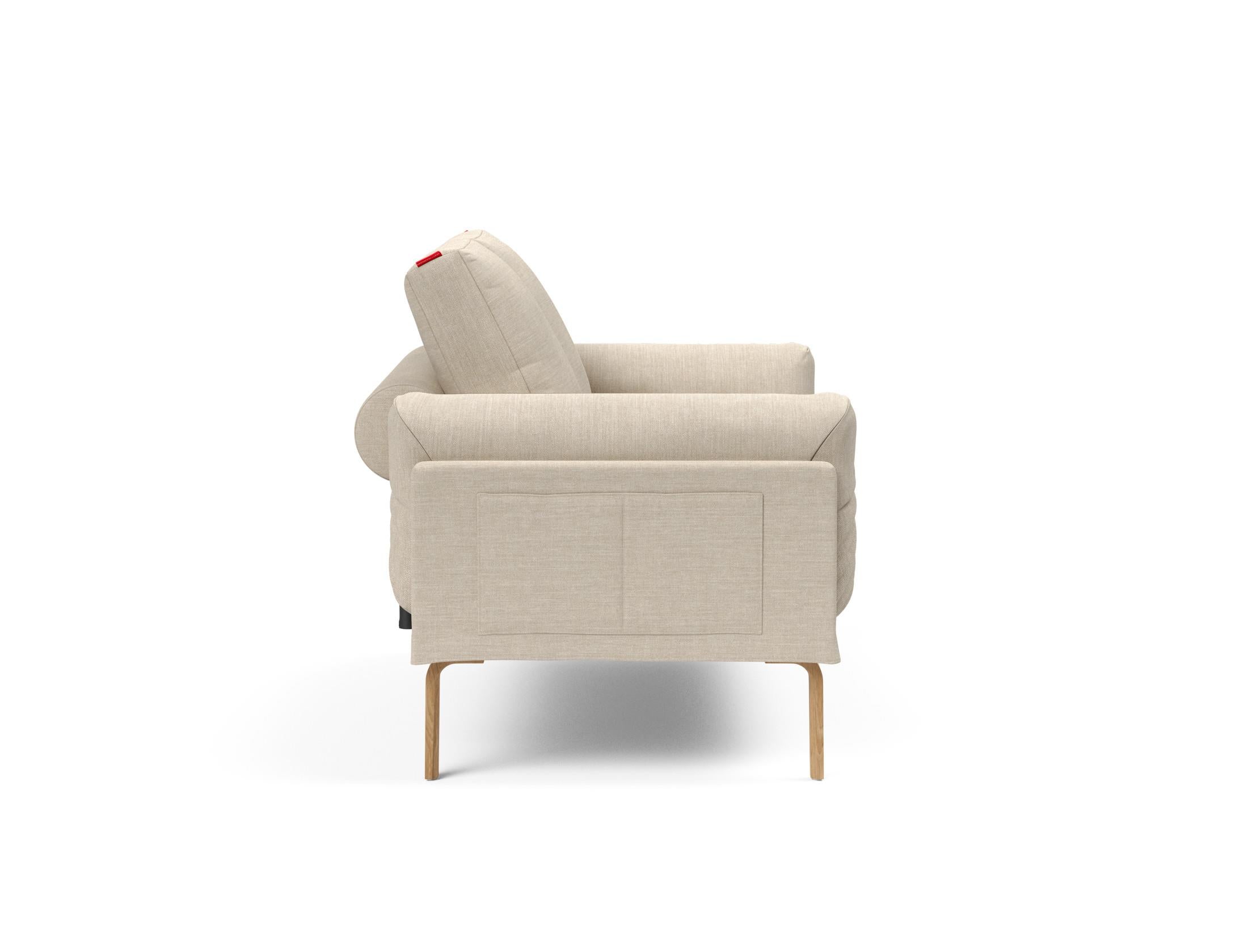 Erleben Sie das Rollo Bow Klappsofa 80 von Innovation Living – ein stilvolles, anpassbares Möbelstück, ideal für kompakte Wohnräume und optimalen Komfort.
