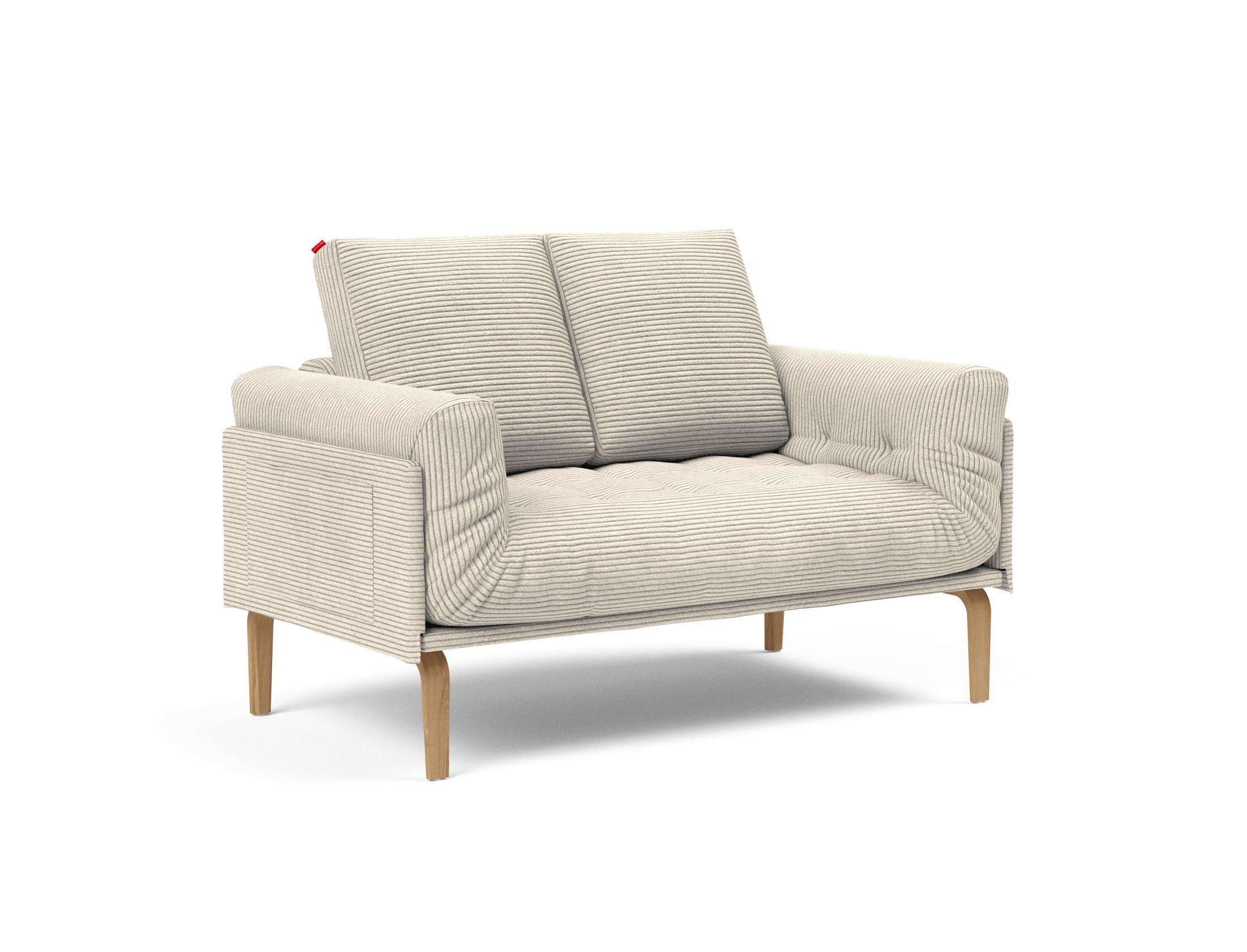 Erleben Sie das Rollo Bow Klappsofa 80 von Innovation Living – ein stilvolles, anpassbares Möbelstück, ideal für kompakte Wohnräume und optimalen Komfort.
