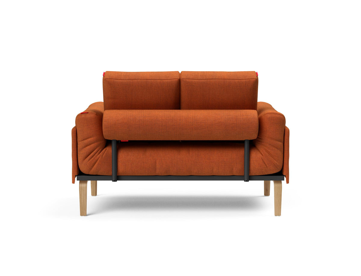 Rollo Bow Klappsofa 80 mit Gestellbezug Spring in 412 Esina Rust Orange präsentiert im Onlineshop von KAQTU Design AG. Bettsofa ist von Innovation Living