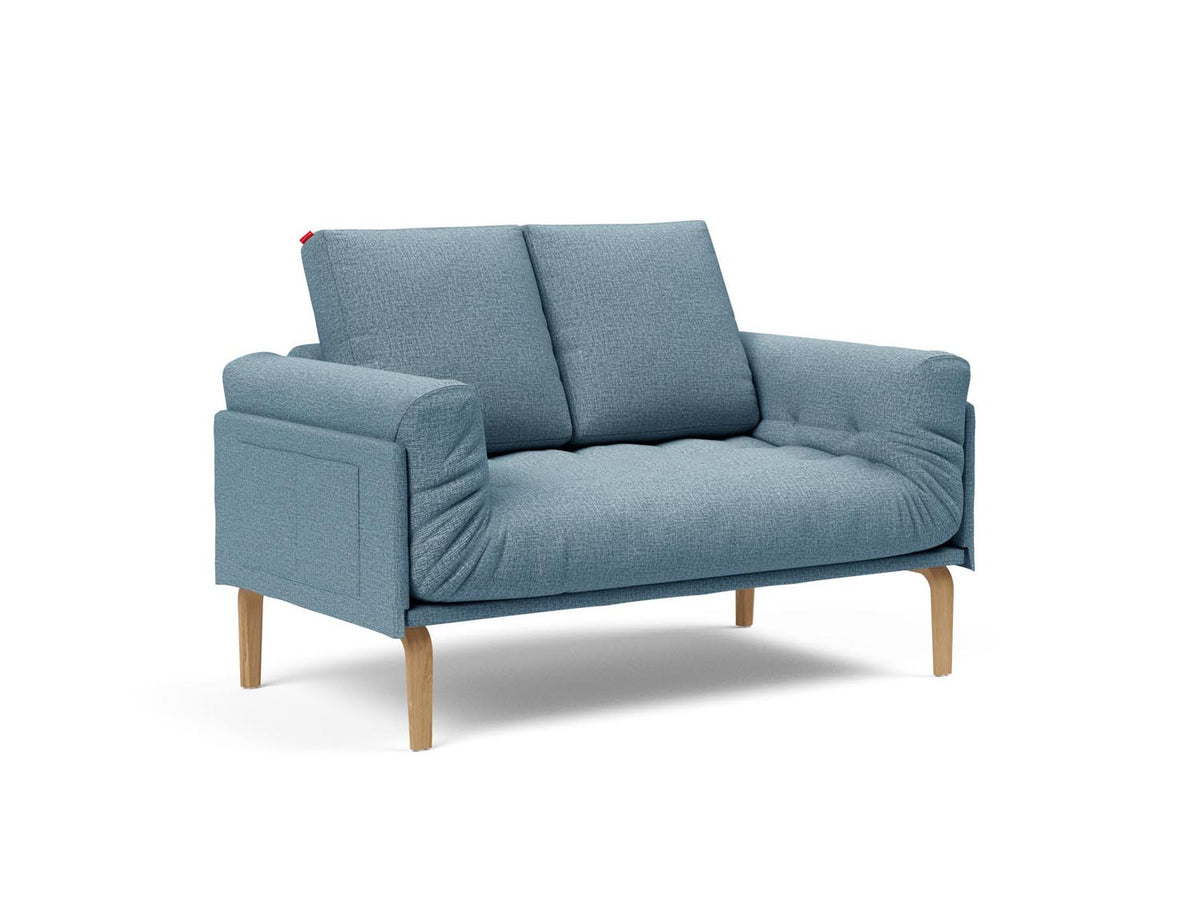 Rollo Bow Klappsofa 80 mit Gestellbezug Spring in 525 Mixed Dance Light Blue präsentiert im Onlineshop von KAQTU Design AG. Bettsofa ist von Innovation Living
