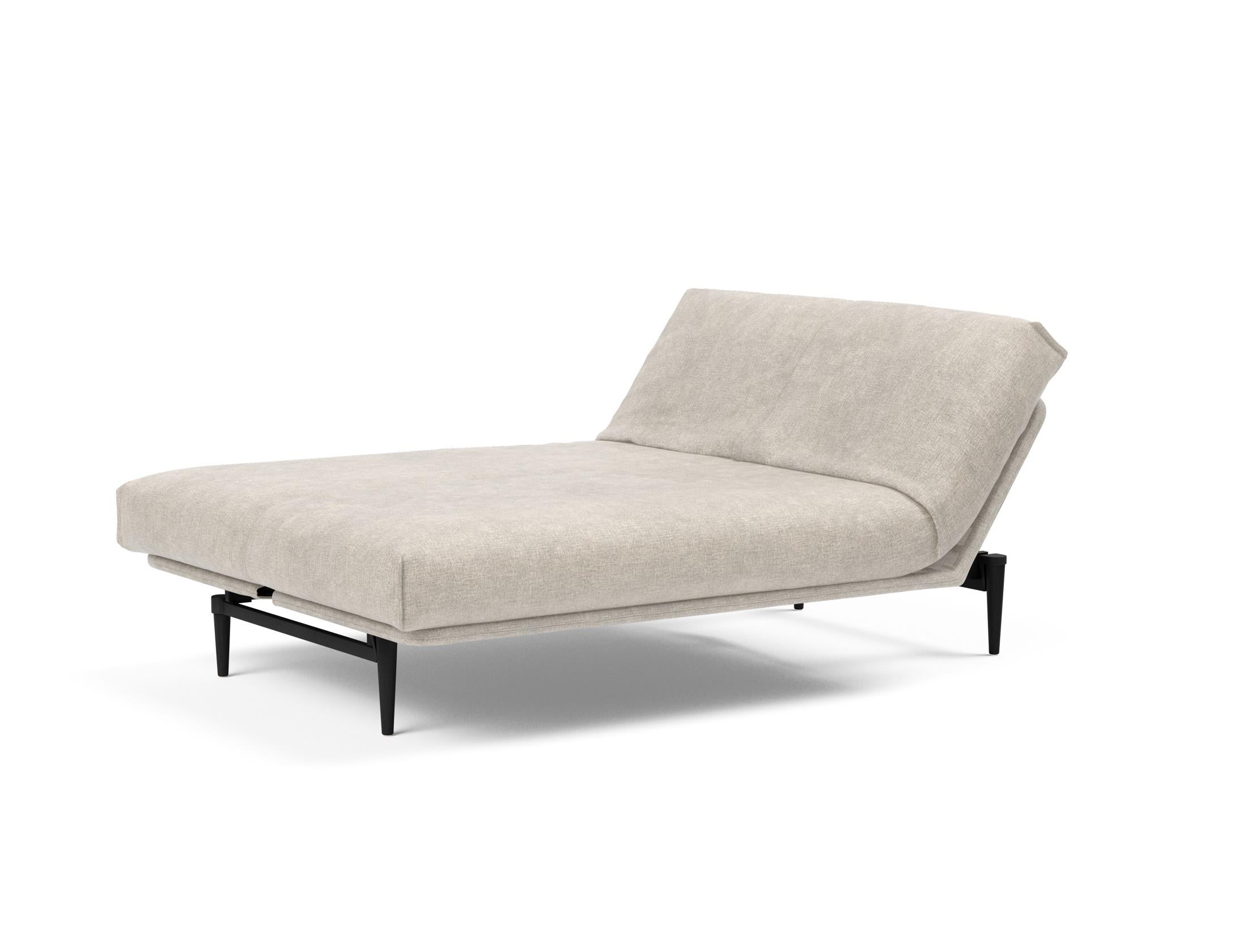 Erleben Sie das Colpus Bettsofa 140 Nordic Cover in elegantem Eiche schwarz. Multifunktional, mit Soft Spring Matratze für höchsten Schlafkomfort.