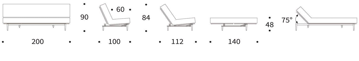 Entdecken Sie das elegante Colpus Bettsofa 140 in Eiche schwarz mit Nordic Cover – ideal für modernes Wohnen und flexible Schlaflösungen.