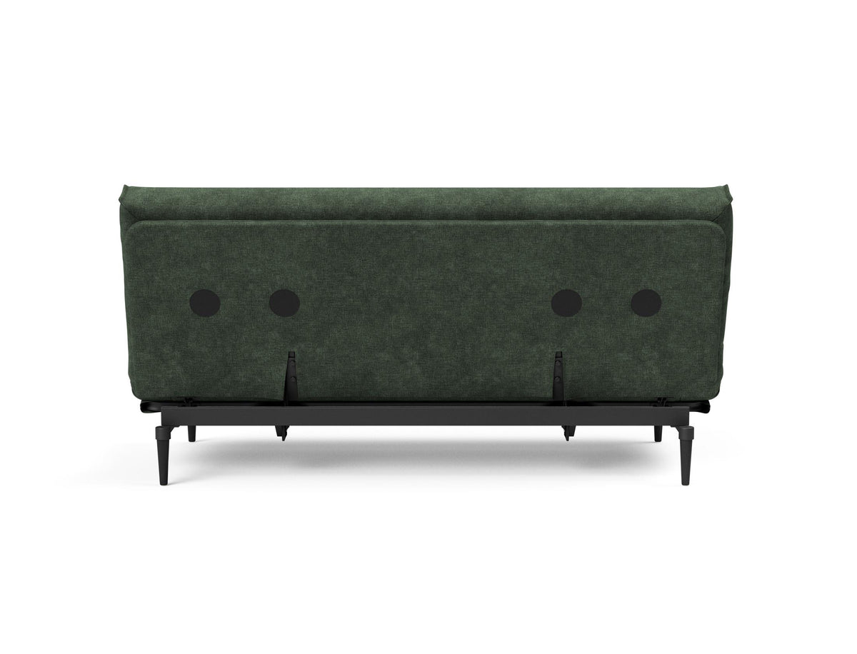 Colpus Bettsofa 140 Nordic Cover Eiche schwarz mit Gestellbezug Soft Spring in 281 Avella Pine Green präsentiert im Onlineshop von KAQTU Design AG. Bettsofa ist von Innovation Living