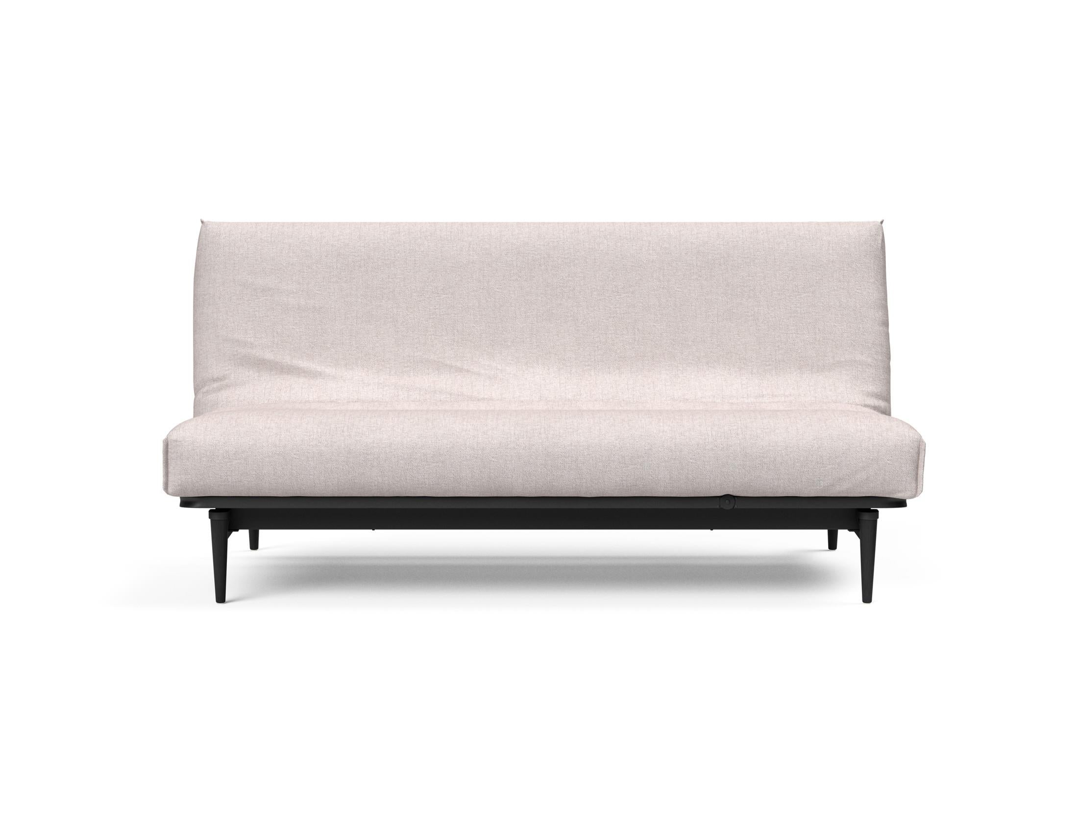Erleben Sie das Colpus Bettsofa 140 Nordic Cover in elegantem Eiche schwarz. Multifunktional, mit Soft Spring Matratze für höchsten Schlafkomfort.