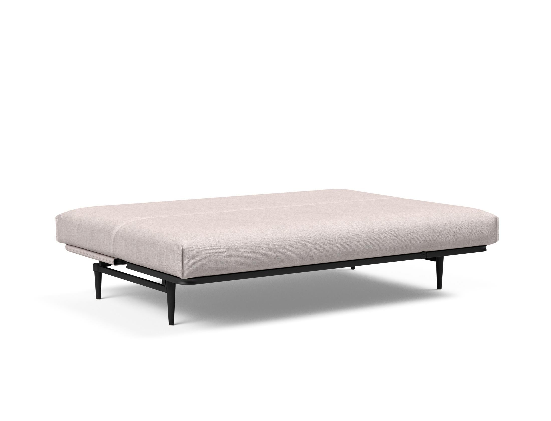 Entdecken Sie das Colpus Bettsofa 140 Nordic Cover in stilvollem Eiche schwarz. Ideal für kompaktes Wohnen, bietet es Komfort und Funktionalität.