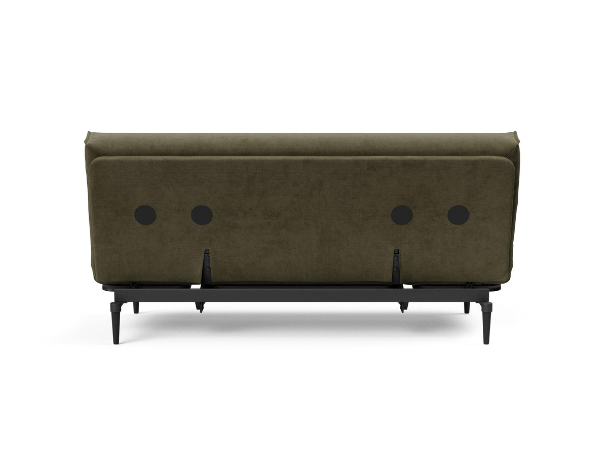 Colpus Bettsofa 140 Nordic Cover Eiche schwarz Soft Spring in 316 Cordufine Pine Green präsentiert im Onlineshop von KAQTU Design AG. Bettsofa ist von Innovation Living
