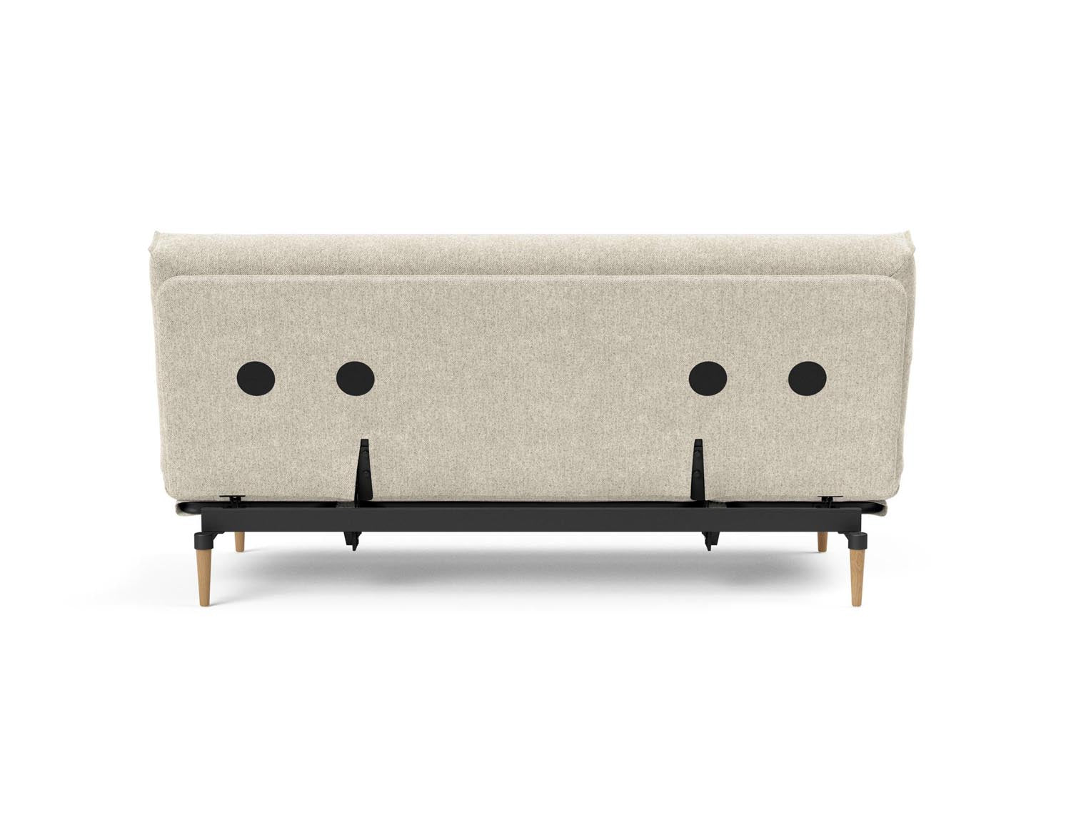 Erleben Sie das Colpus Bettsofa 140 Nordic Cover von Innovation Living – ein elegantes Möbelstück mit Soft Spring Matratze für höchsten Schlafkomfort und praktischen, abnehmbaren Bezug.