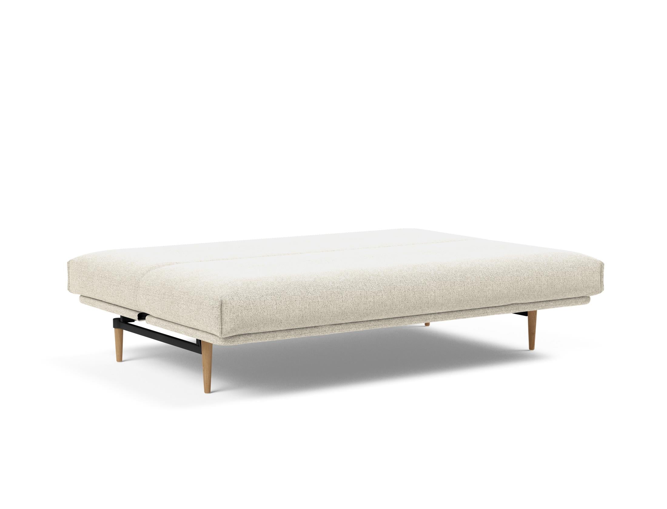 Erleben Sie das Colpus Bettsofa 140 Nordic Cover von Innovation Living – ein elegantes Möbelstück mit Soft Spring Matratze für höchsten Schlafkomfort und praktischen, abnehmbaren Bezug.