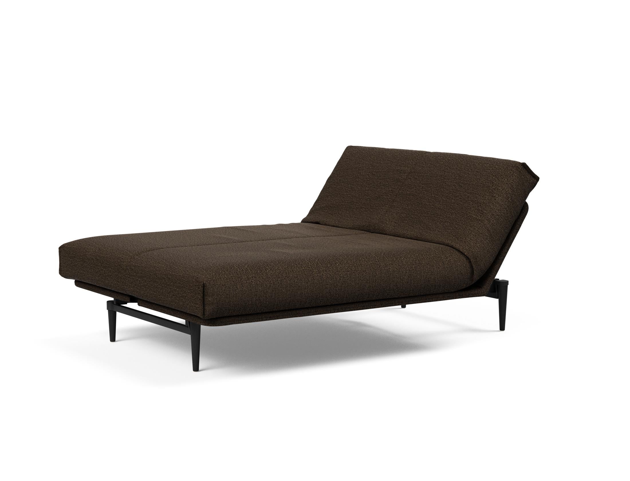 Erleben Sie das Colpus Bettsofa 140 Nordic Cover in elegantem Eiche schwarz. Multifunktional, mit Soft Spring Matratze für höchsten Schlafkomfort.