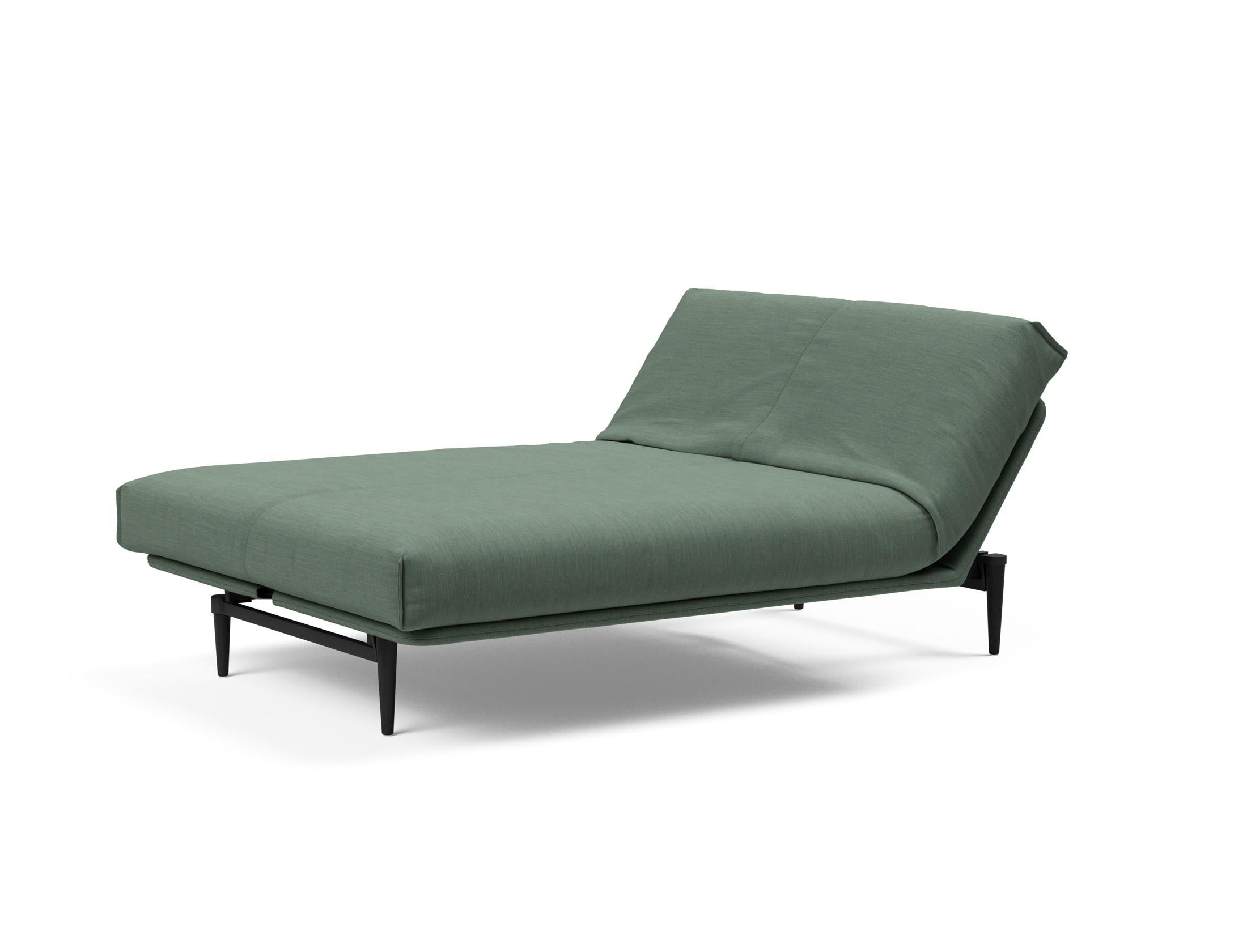 Erleben Sie das Colpus Bettsofa 140 Nordic Cover in elegantem Eiche schwarz. Multifunktional, mit Soft Spring Matratze für höchsten Schlafkomfort.