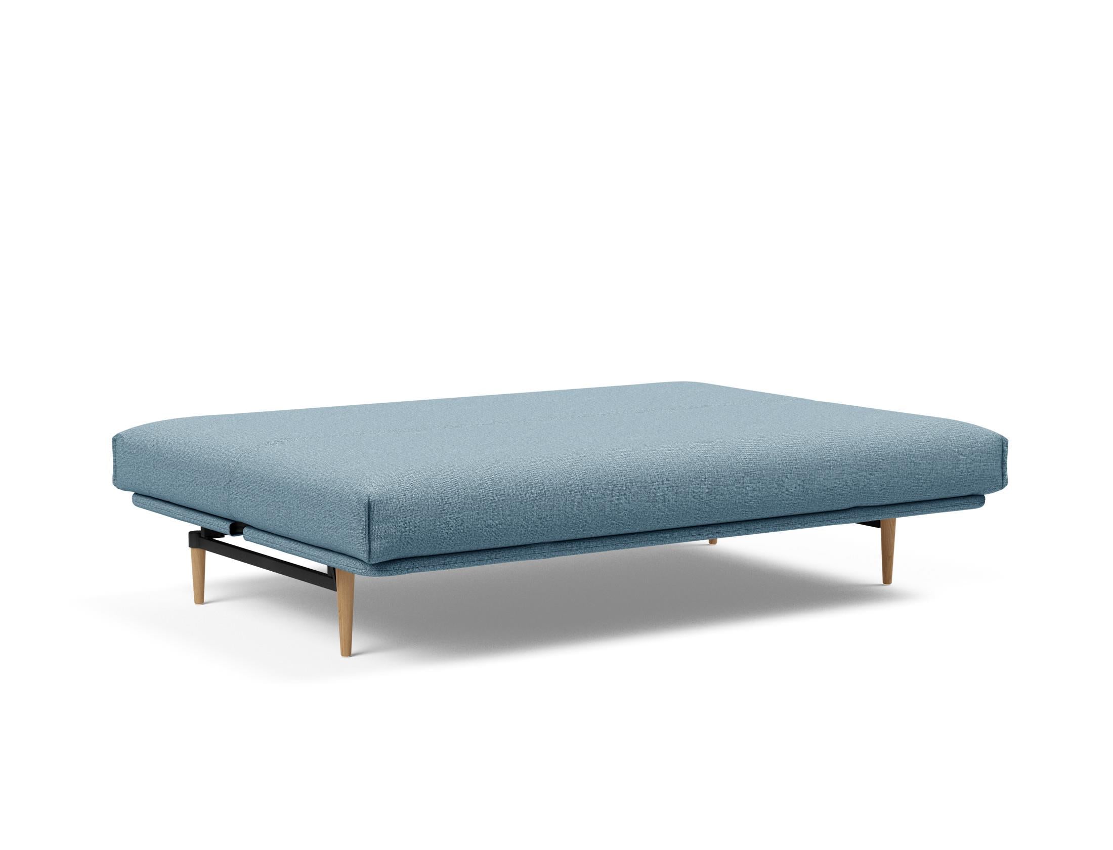 Erleben Sie das Colpus Bettsofa 140 Nordic Cover von Innovation Living – ein elegantes Möbelstück mit Soft Spring Matratze für höchsten Schlafkomfort und praktischen, abnehmbaren Bezug.