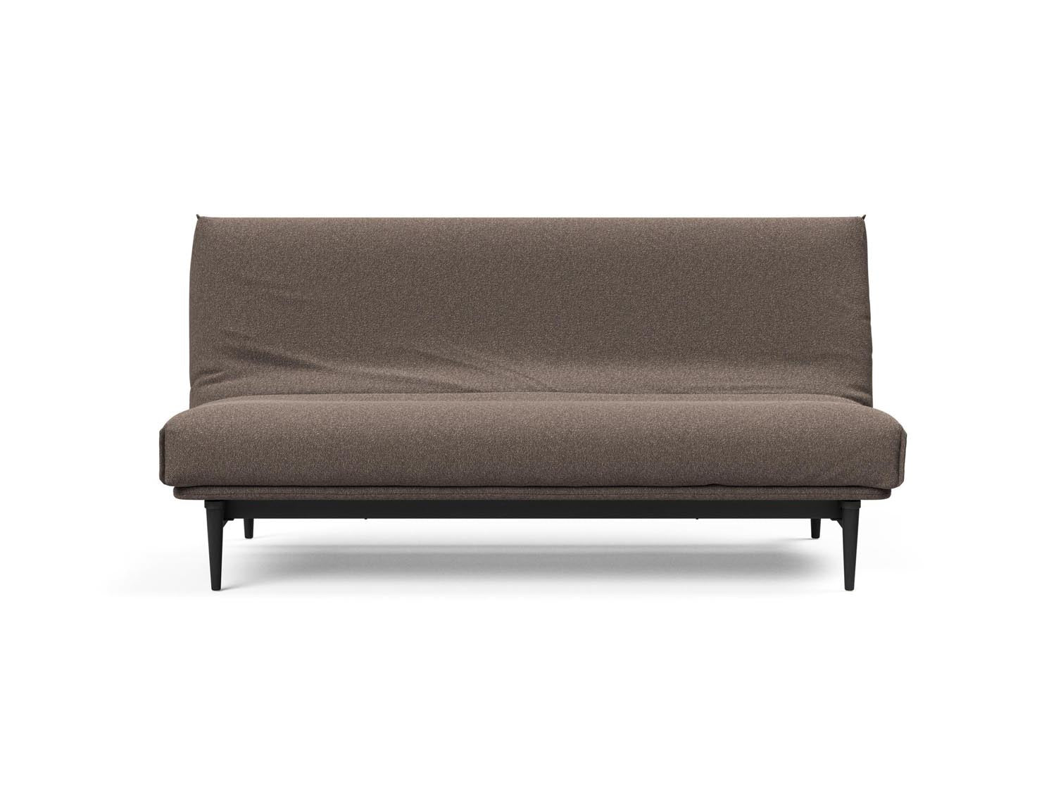 Stylisches Bettsofa Colpus 140 in schwarzer Eiche, ausgestattet mit Soft Spring Bezug, perfekt für gemütliche Abende und Schlafkomfort.