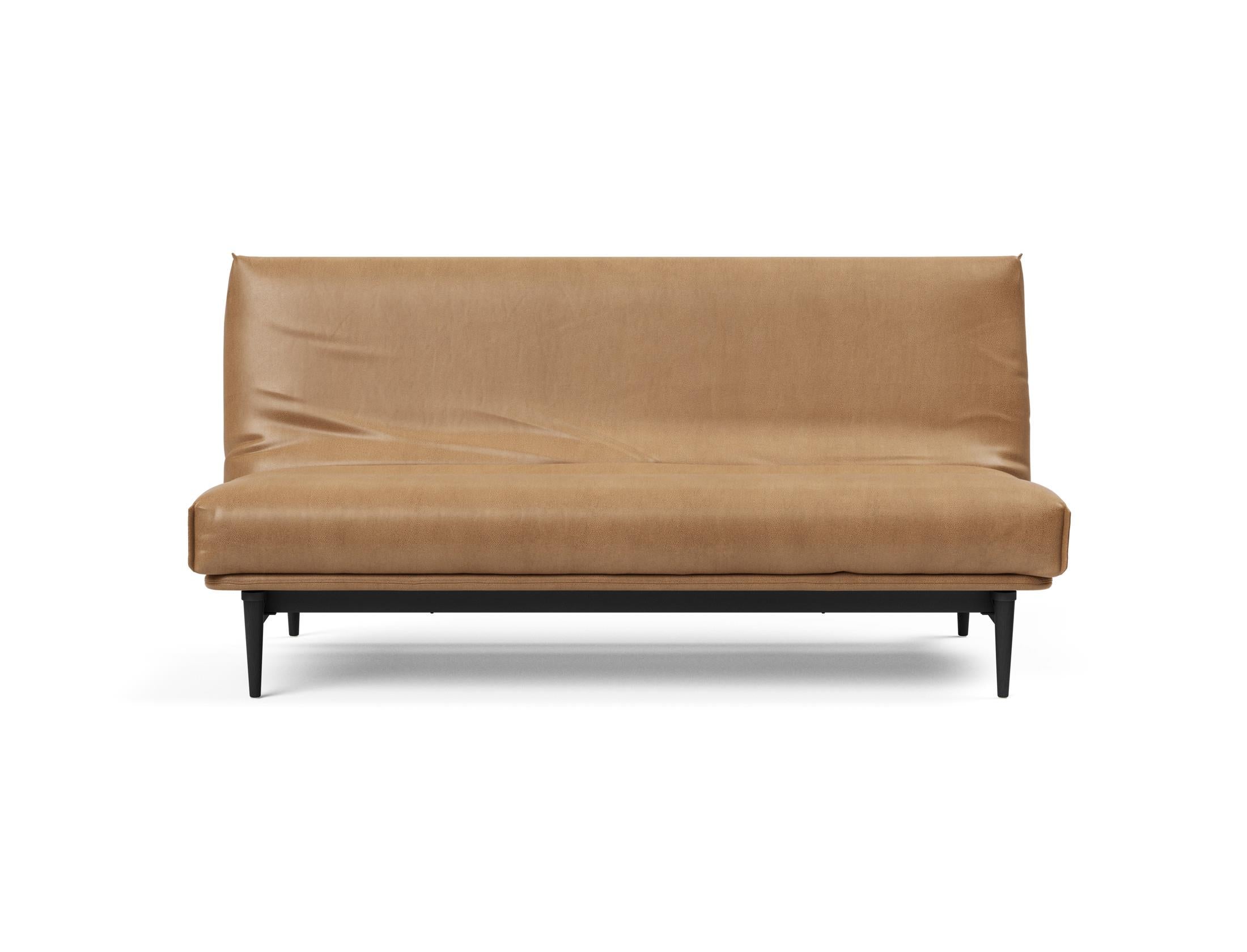 Modernes Colpus Bettsofa 140 in schwarzer Eiche, perfekt für kleine Räume, bietet vielseitige Nutzung und elegantes Design.