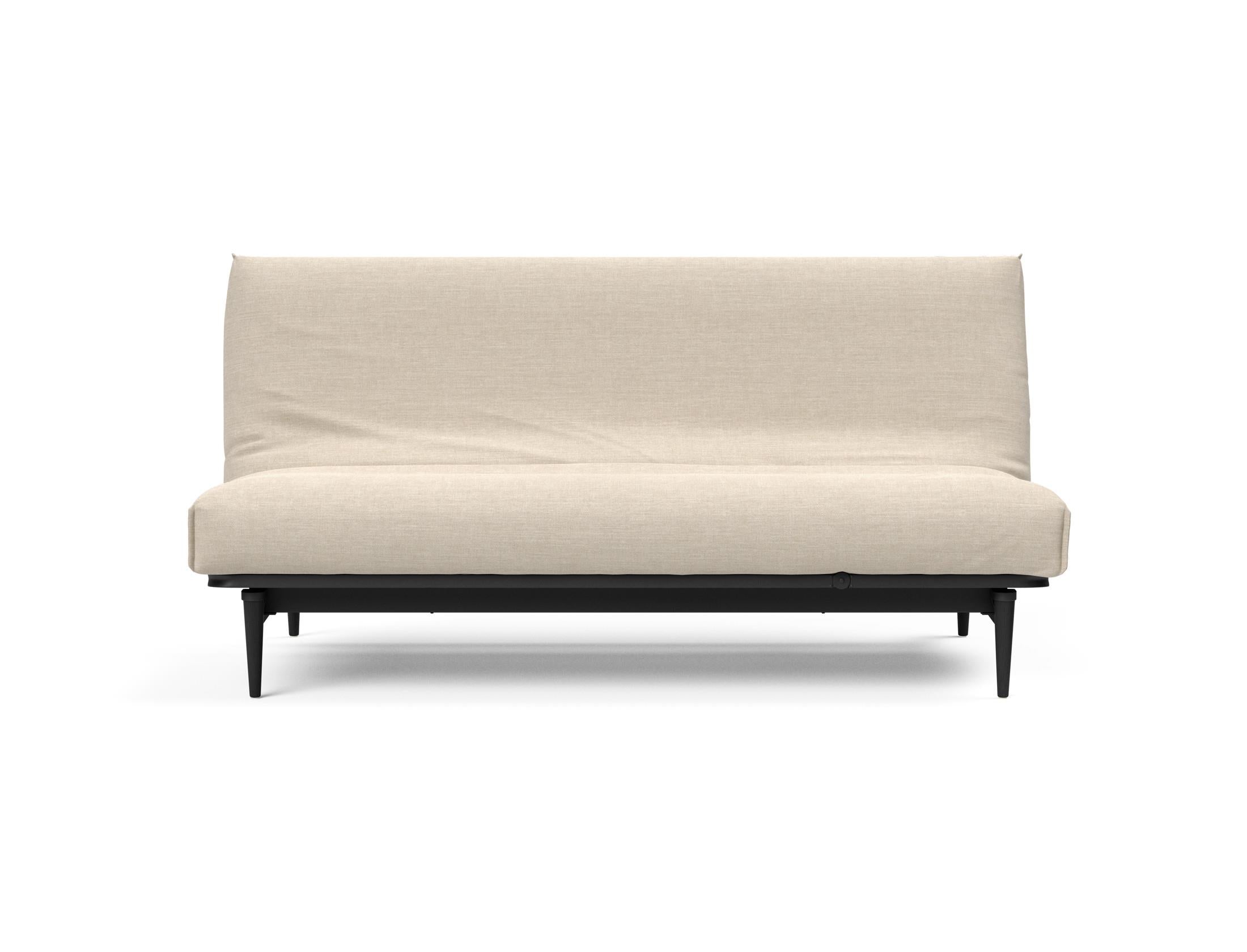Modernes Bettsofa Colpus in schwarzer Eiche mit Nordic Cover, perfekt für stilvolle Wohnräume und entspannte Nächte.