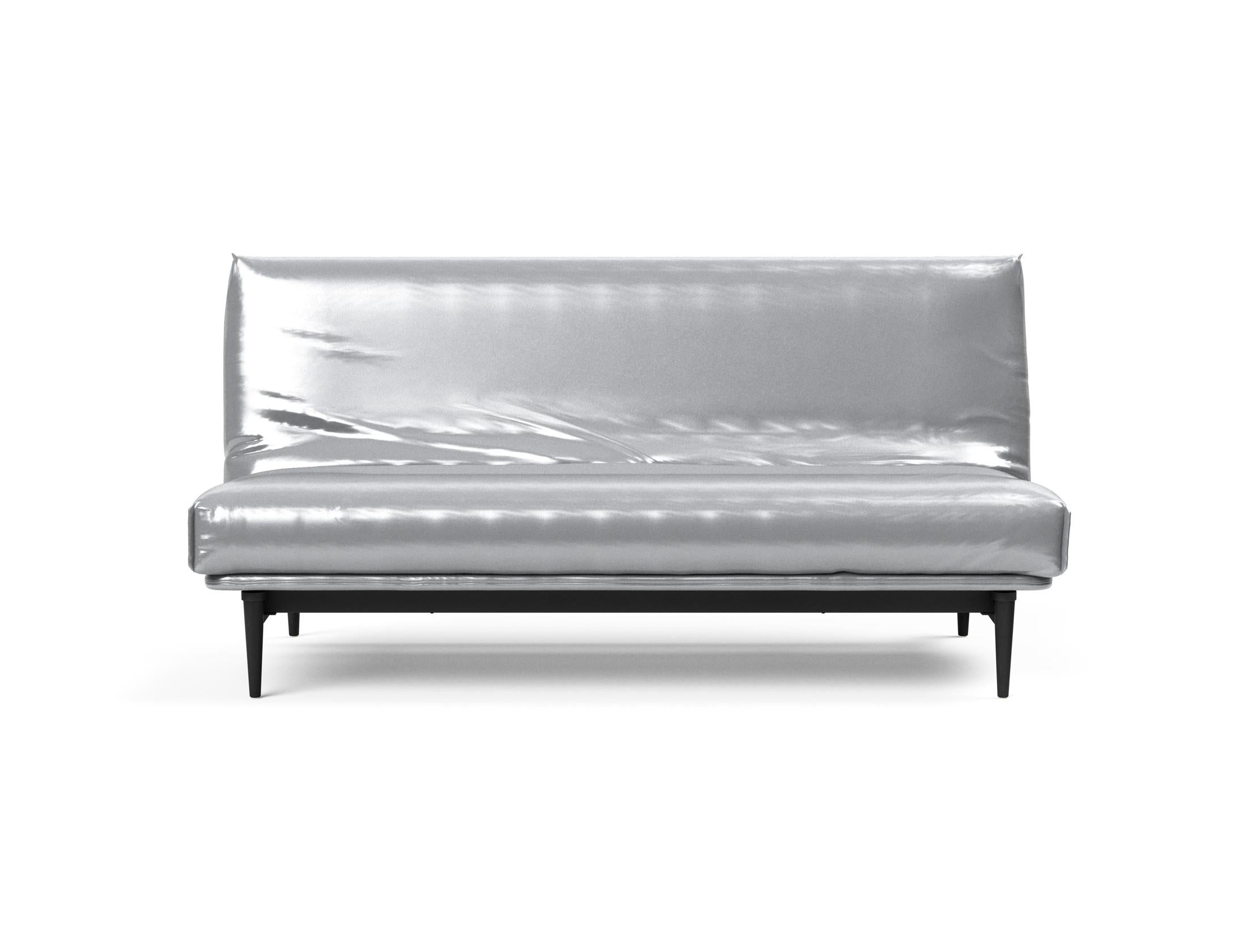 Stylisches Bettsofa Colpus 140 in schwarzer Eiche, mit komfortablem Soft Spring Bezug, ideal für vielseitige Wohnräume und Gästeunterkünfte.