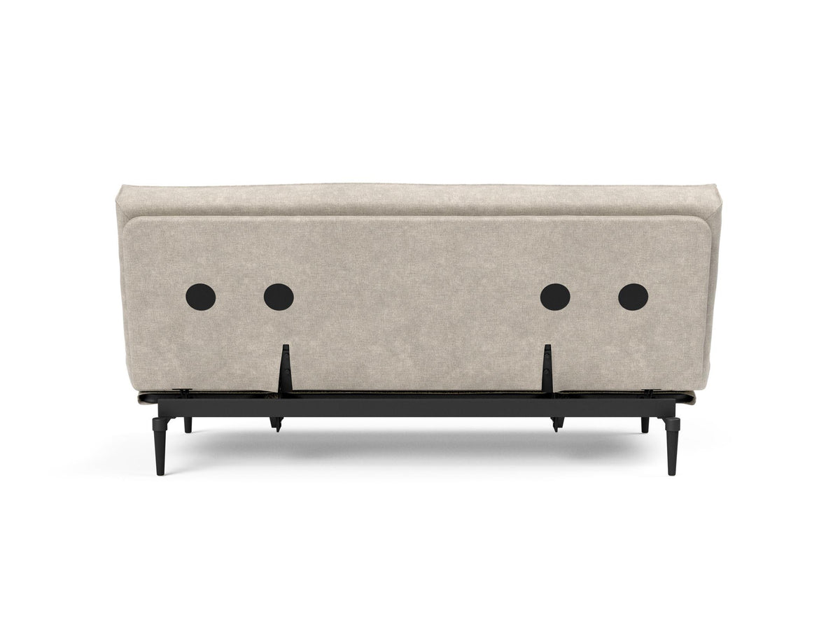 Colpus Bettsofa 140 Sharp Plus Cover Eiche schwarz mit Gestellbezug Soft Spring in 280 Avella Sand präsentiert im Onlineshop von KAQTU Design AG. Bettsofa ist von Innovation Living
