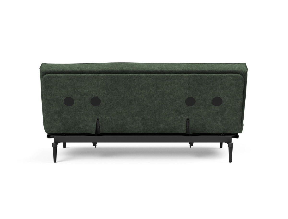 Colpus Bettsofa 140 Sharp Plus Cover Eiche schwarz mit Gestellbezug Soft Spring in 281 Avella Pine Green präsentiert im Onlineshop von KAQTU Design AG. Bettsofa ist von Innovation Living