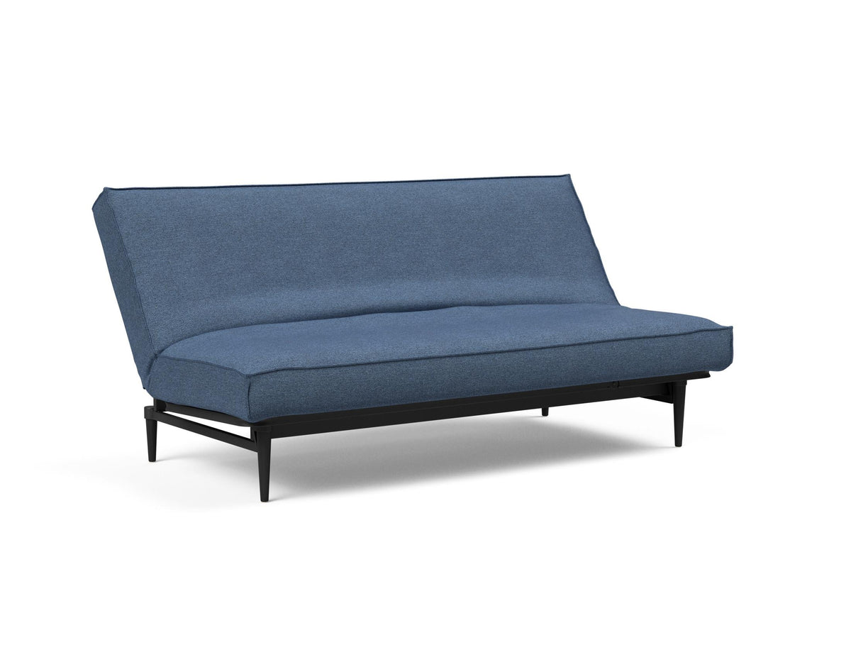 Colpus Bettsofa 140 Sharp Plus Cover Eiche schwarz Soft Spring in 302 Weda Blue präsentiert im Onlineshop von KAQTU Design AG. Bettsofa ist von Innovation Living