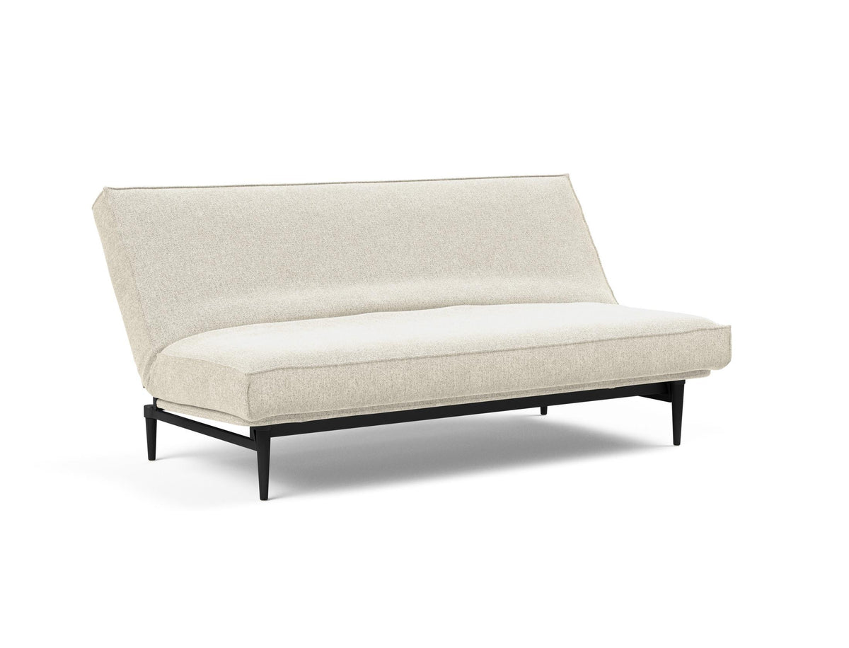 Colpus Bettsofa 140 Sharp Plus Cover Eiche schwarz mit Gestellbezug Soft Spring in 357 Taura Off White präsentiert im Onlineshop von KAQTU Design AG. Bettsofa ist von Innovation Living