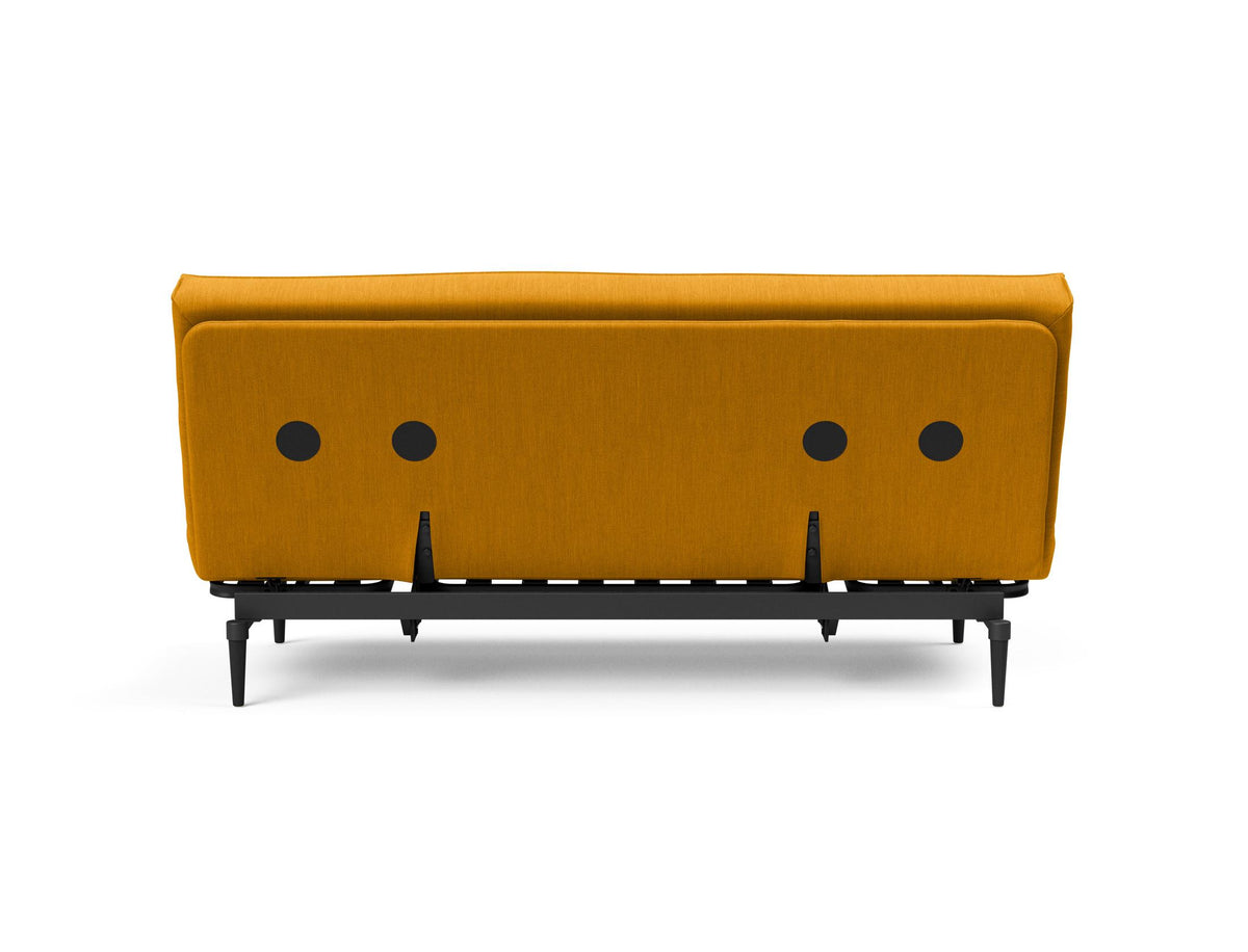 Colpus Bettsofa 140 Sharp Plus Cover Eiche schwarz Soft Spring in 507 Elegance Burned Curry präsentiert im Onlineshop von KAQTU Design AG. Bettsofa ist von Innovation Living