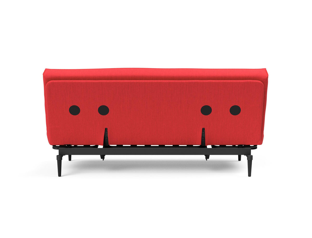 Colpus Bettsofa 140 Sharp Plus Cover Eiche schwarz Soft Spring in 511 Elegance Red präsentiert im Onlineshop von KAQTU Design AG. Bettsofa ist von Innovation Living
