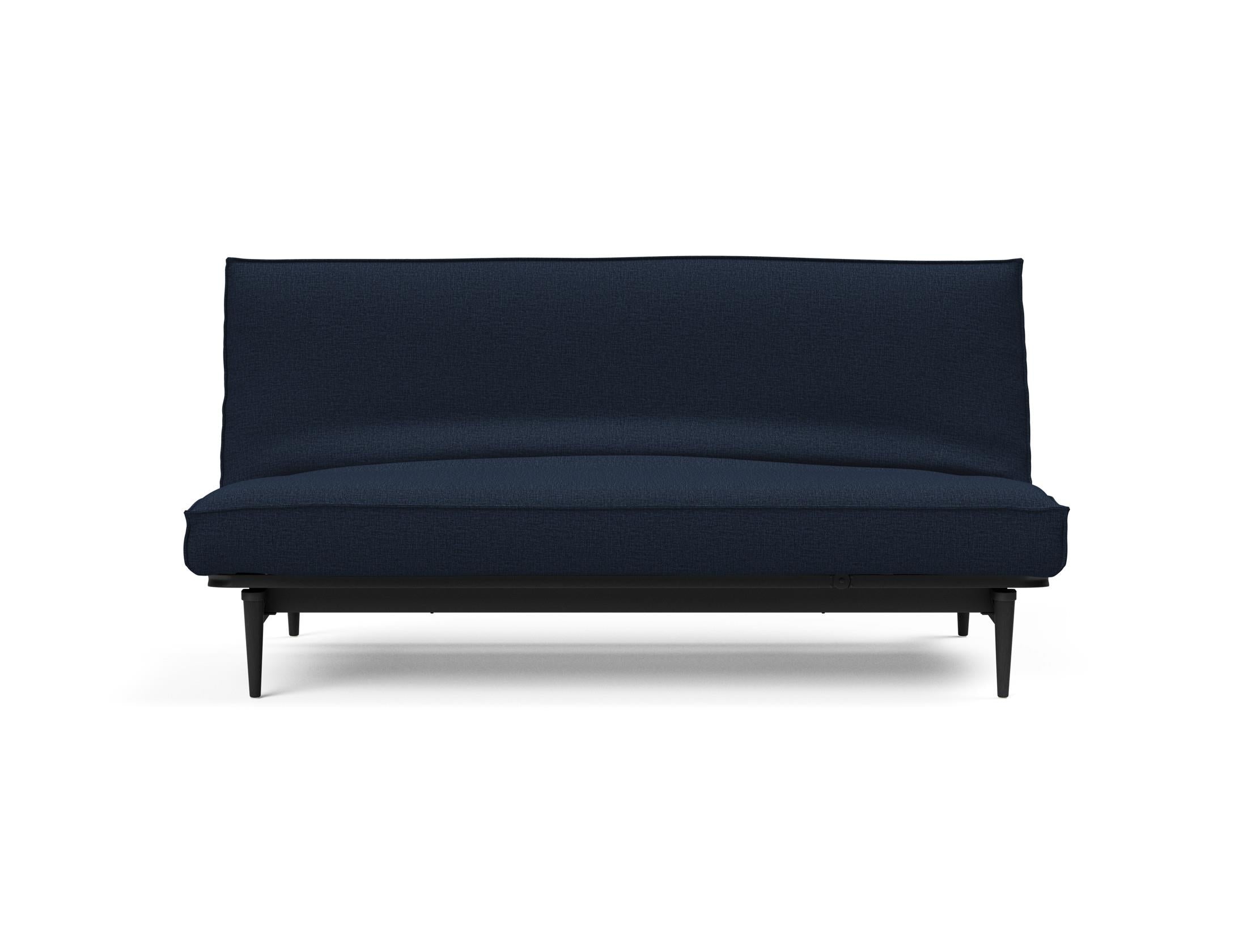 Stylisches Bettsofa Colpus 140 Sharp Plus in Eiche schwarz, ideal für kleine Räume. Komfortable Soft Spring Polsterung für entspannte Stunden.
