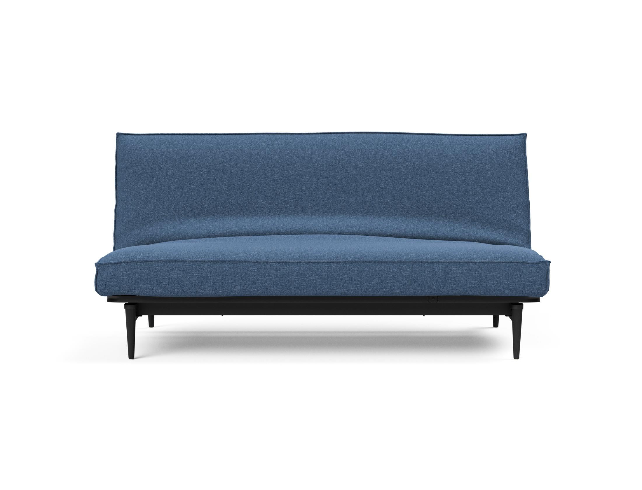 Modernes Colpus Bettsofa 140 in edlem Schwarz-Eiche-Design, perfekt für kompakte Wohnräume. Bequeme Soft Spring Polsterung für entspannte Stunden.