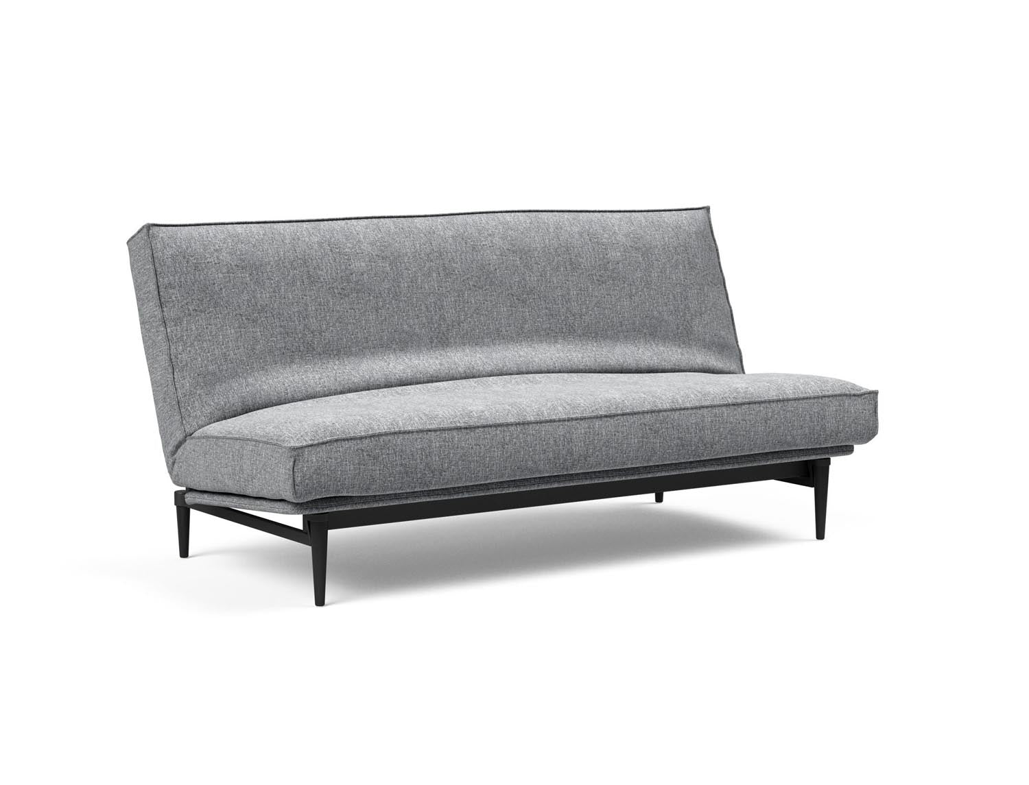 Colpus Bettsofa 140 Sharp Plus Cover Eiche schwarz mit Gestellbezug Soft Spring in 565 Twist Granite präsentiert im Onlineshop von KAQTU Design AG. Bettsofa ist von Innovation Living