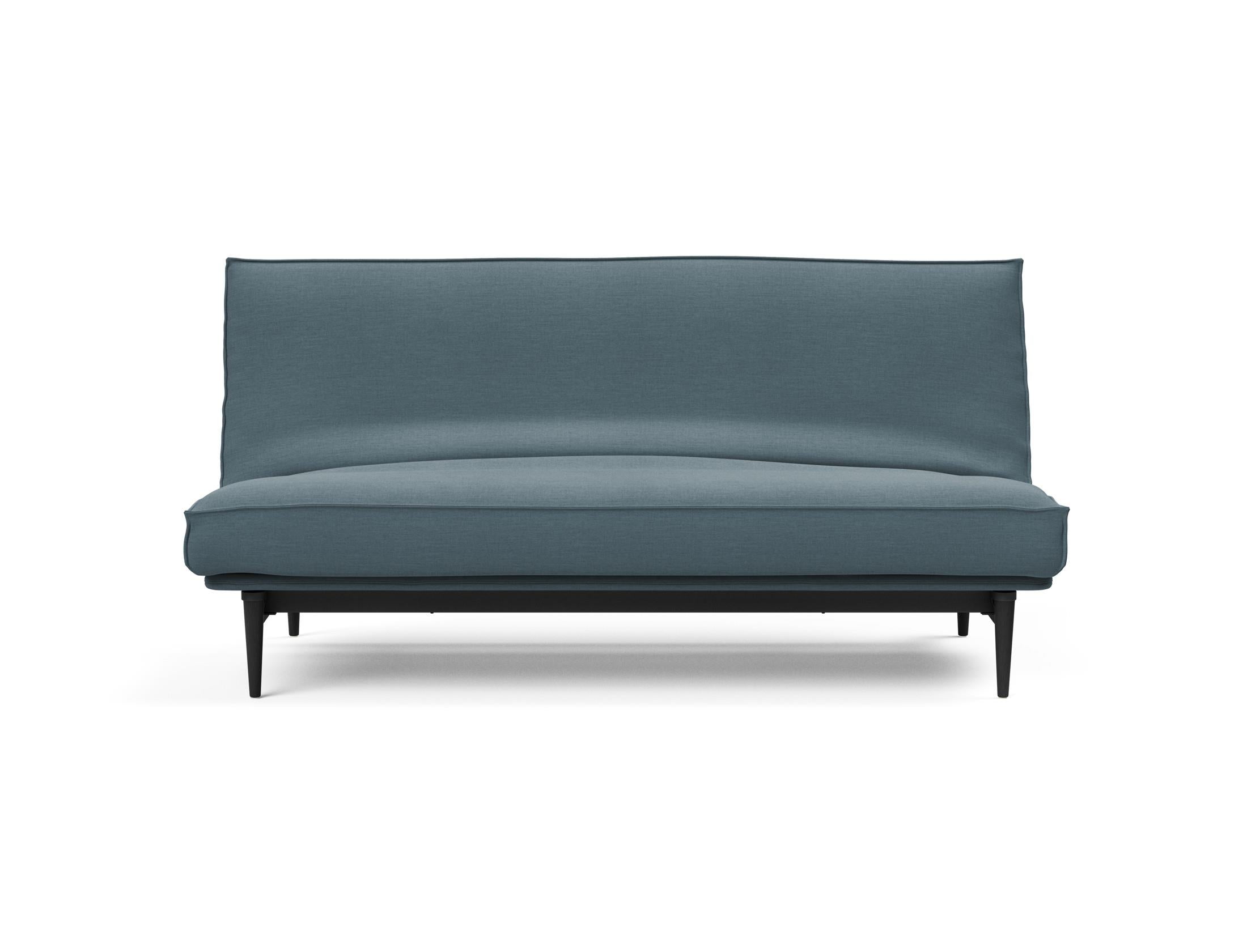 Modernes Bettsofa Colpus 140 in schwarzer Eiche, kombiniert Funktionalität mit zeitgemäßem Design für jeden Wohnraum.
