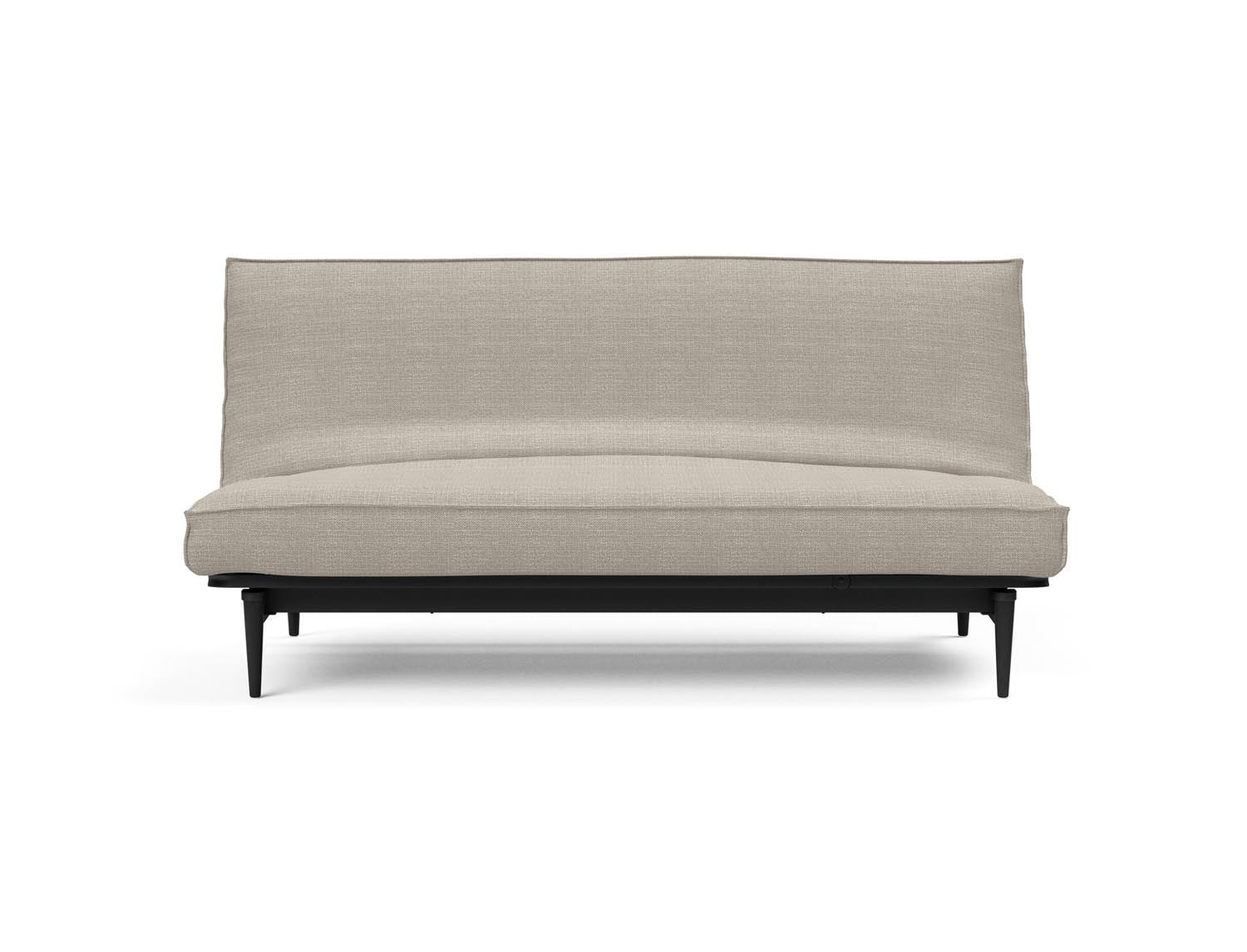 Stylisches Bettsofa Colpus 140 in elegantem Schwarz mit Eiche-Details, perfekt für entspannte Stunden und flexible Wohnraumgestaltung.